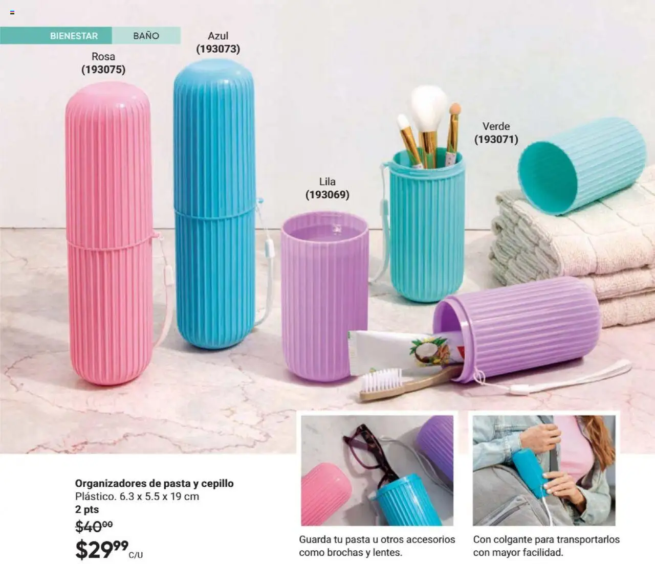Nuevas ofertas de AVON válidas en toda la República Mexicana desde el 09.10.2025. ¡Encuentra las mejores ofertas en AVON - Casa & Estilo 16 2025! | Página: 104 | Productos: Cepillo, Pasta, Baño