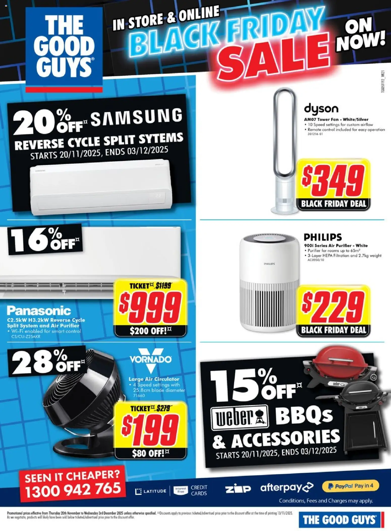 The Good Guys catalogue - valid from 19.11.2025 | Page: 9 | Products: Accessories, Remote control, Weight, Air purifier