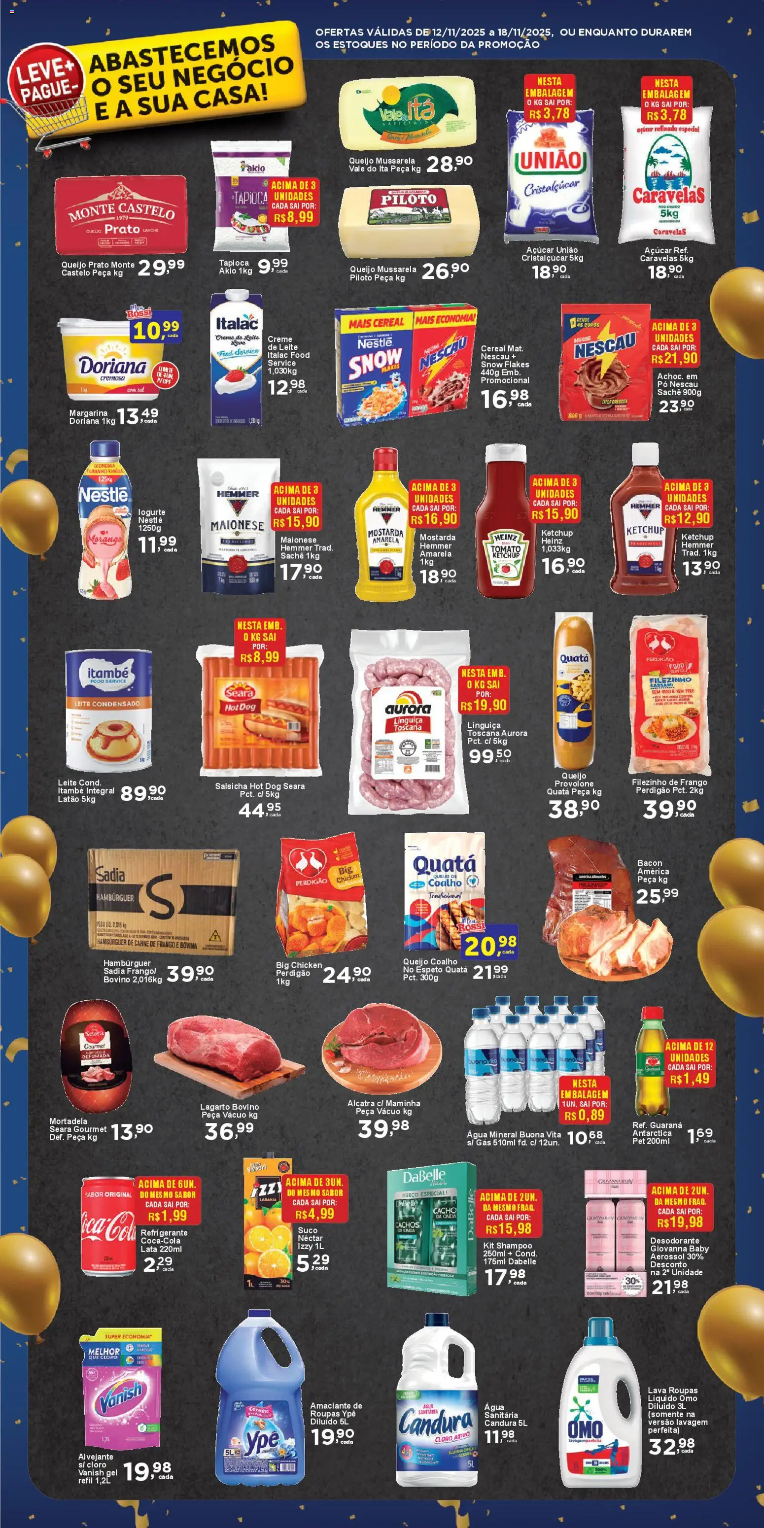 Rossi Supermercados Folheto - válido de 12.11.2025 | Página: 3 | Produtos: Alcatra, Queijo coalho, Roupas, Hambúrguer