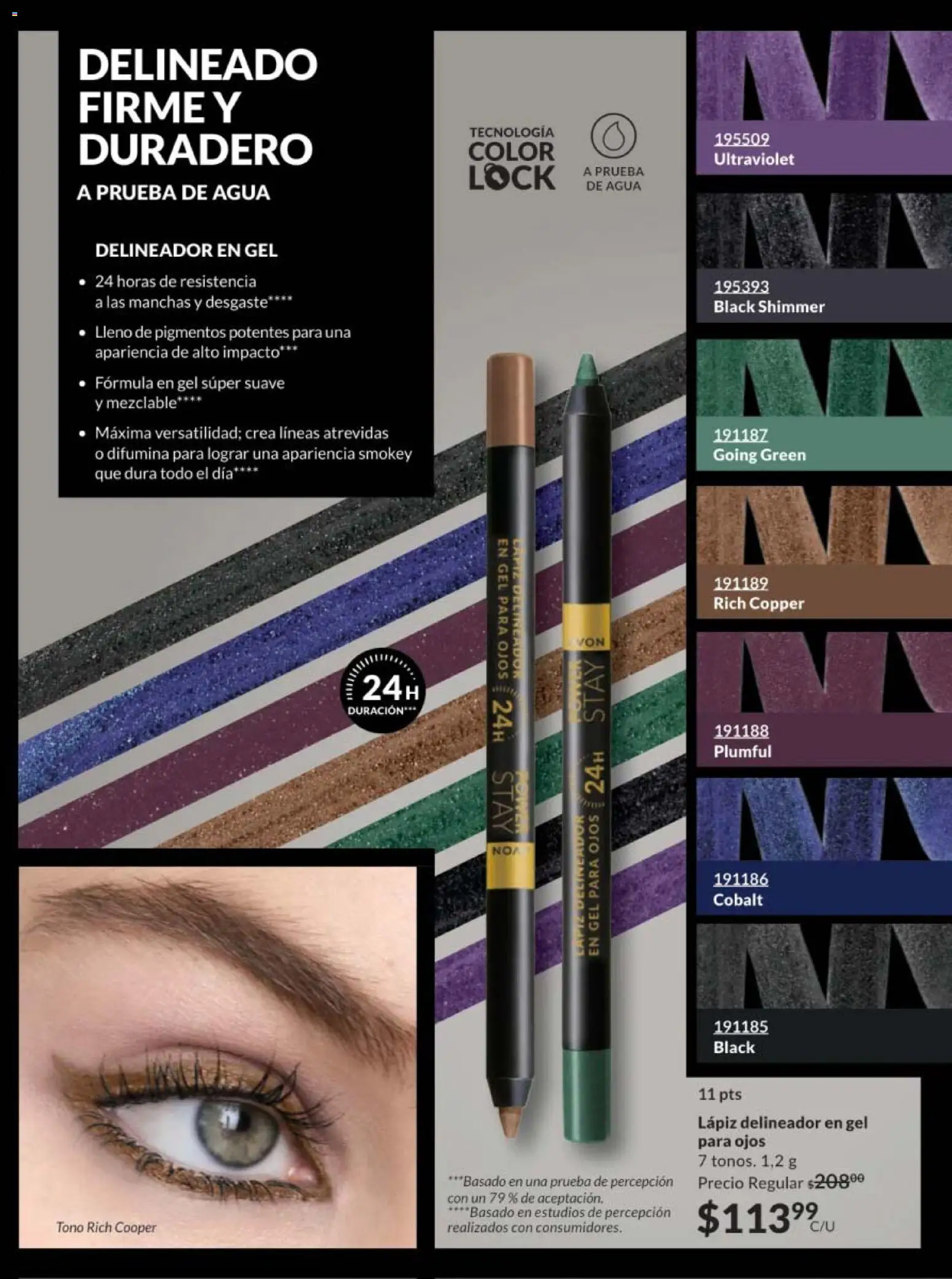 Nuevas ofertas de AVON válidas en toda la República Mexicana desde el 28.11.2025. ¡Encuentra las mejores ofertas en AVON campaña 18 2025! | Página: 127 | Productos: Agua, Delineador