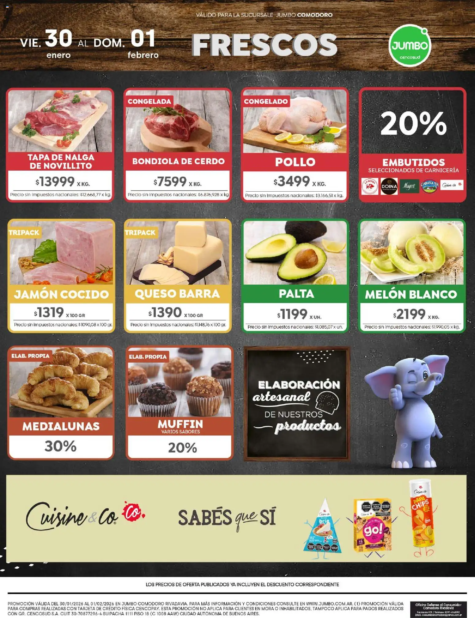 Jumbo - Ofertas | Comodoro │ válido desde el 30.01.2026 | Página: 8 | Productos: Teléfono, Melón, Palta, Jamón