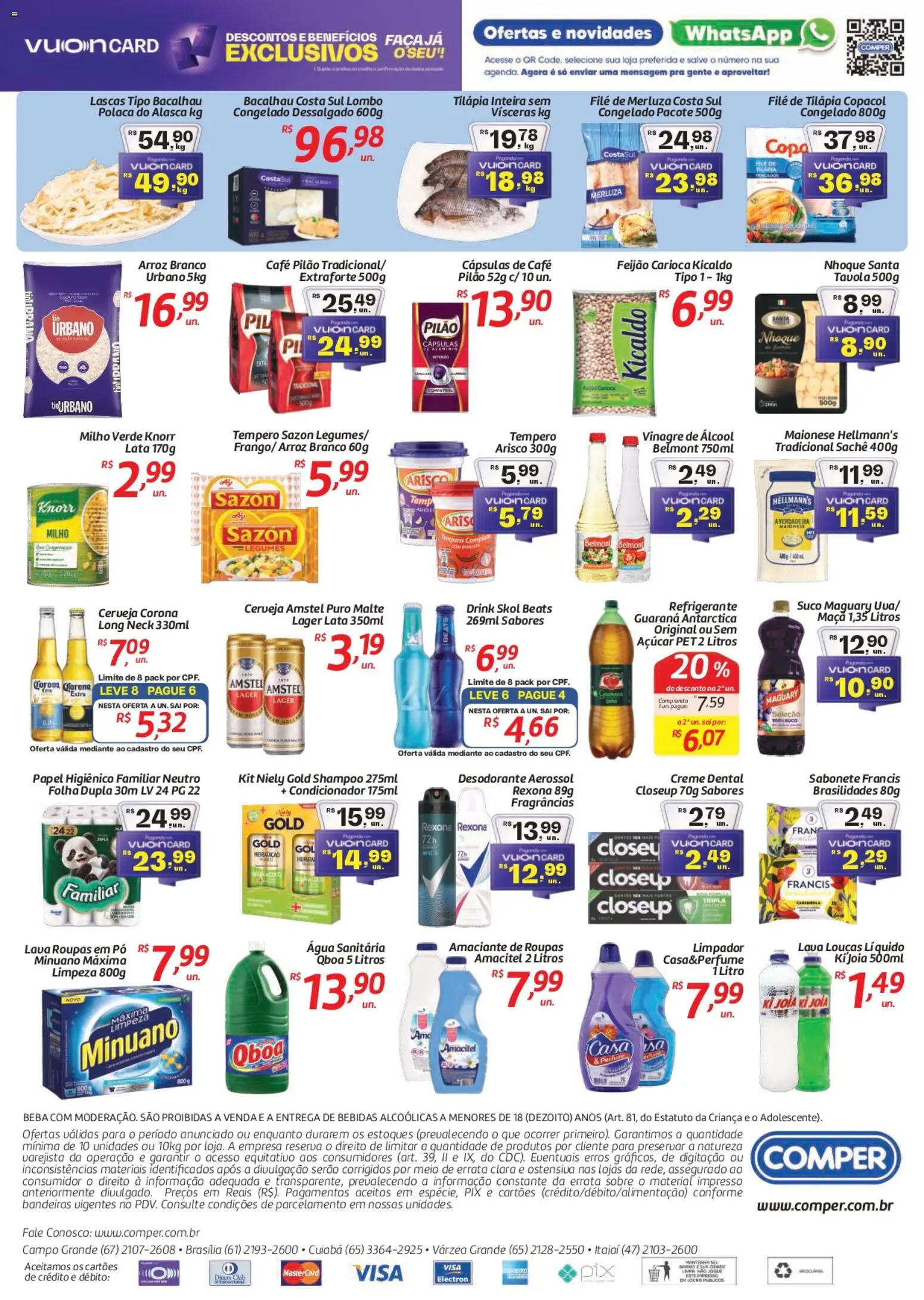 Comper Folheto - válido de 10.03.2026 | Página: 2 | Produtos: Tilápia, Café, Arroz, Creme dental