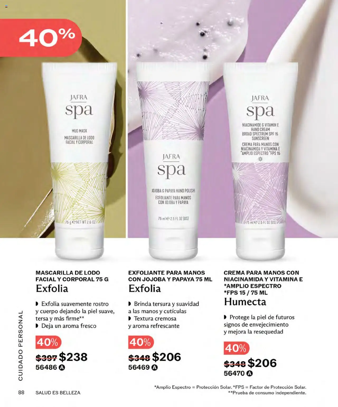 Nuevas ofertas de JAFRA válidas en toda la República Mexicana desde el 01.07.2025. ¡Encuentra las mejores ofertas en JAFRA catálogo! | Página: 88