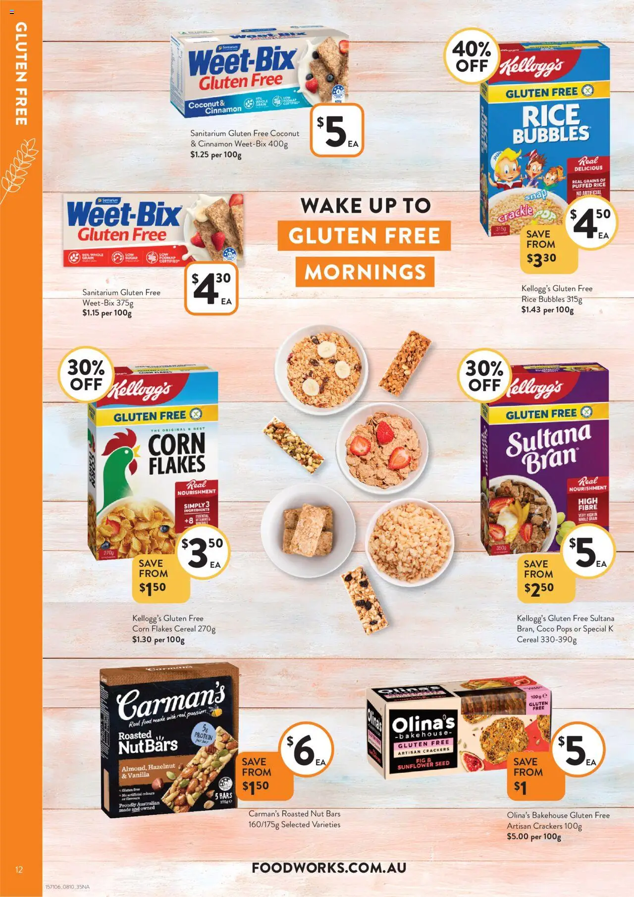 Foodworks catalogue - valid from 08.10.2025 | Page: 12 | Products: Crackers, Rice, Cereal, Flakes