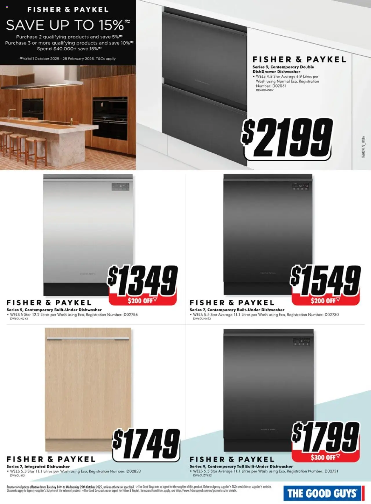 The Good Guys catalogue - valid from 13.10.2025 | Page: 20 | Products: Dishwasher