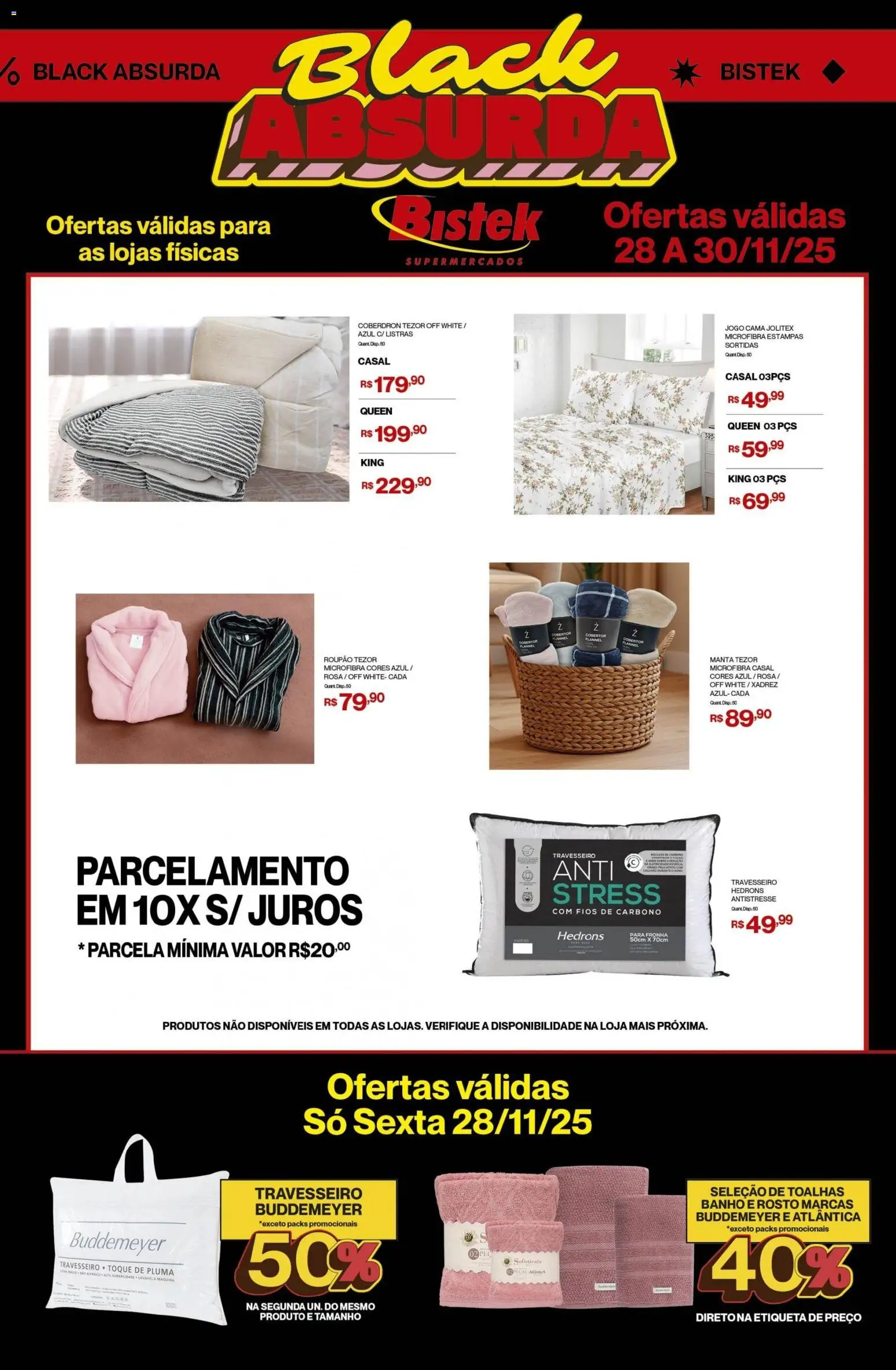 Bistek Supermercados Folheto - válido de 28.11.2025 | Página: 2 | Produtos: Travesseiro, Cobertor, Roupão, Fronha