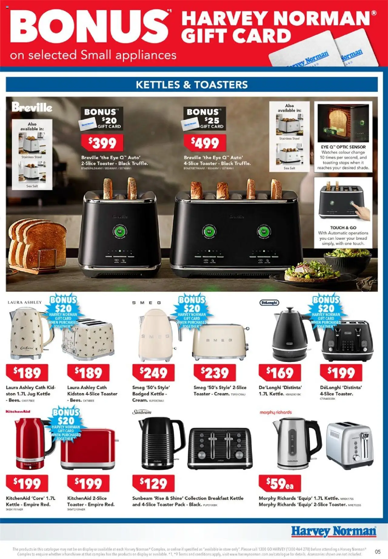Harvey Norman catalogue - valid from 18.10.2025 | Page: 5 | Products: Bread, Salt, Kettle, Toaster