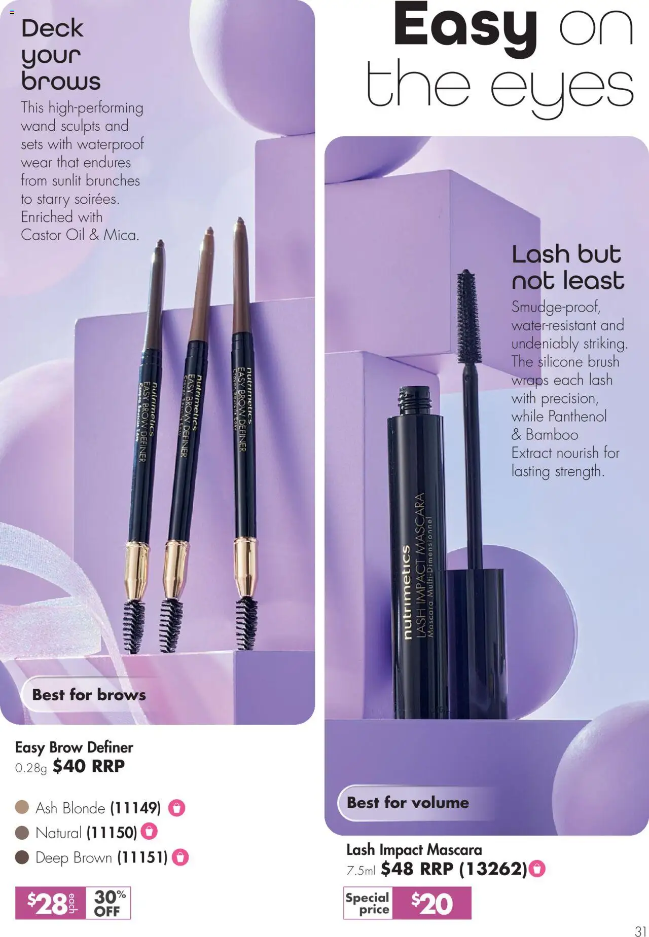 Nutrimetics catalogue - valid from 12.10.2025 | Page: 35 | Products: Brush, Mascara, Oil