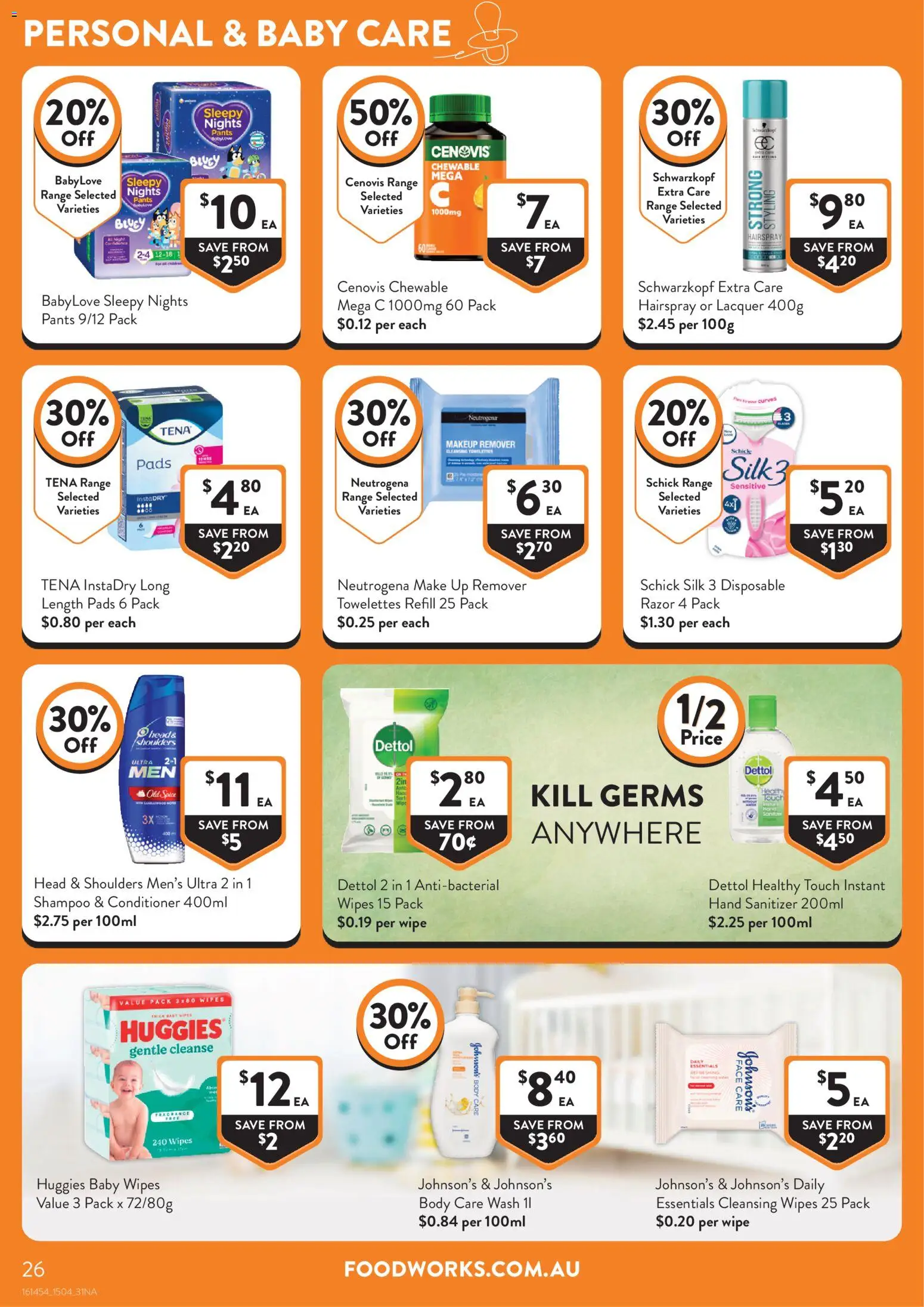 Foodworks catalogue - valid from 15.04.2026 | Page: 26 | Products: Shampoo, Conditioner, Makeup, Pies