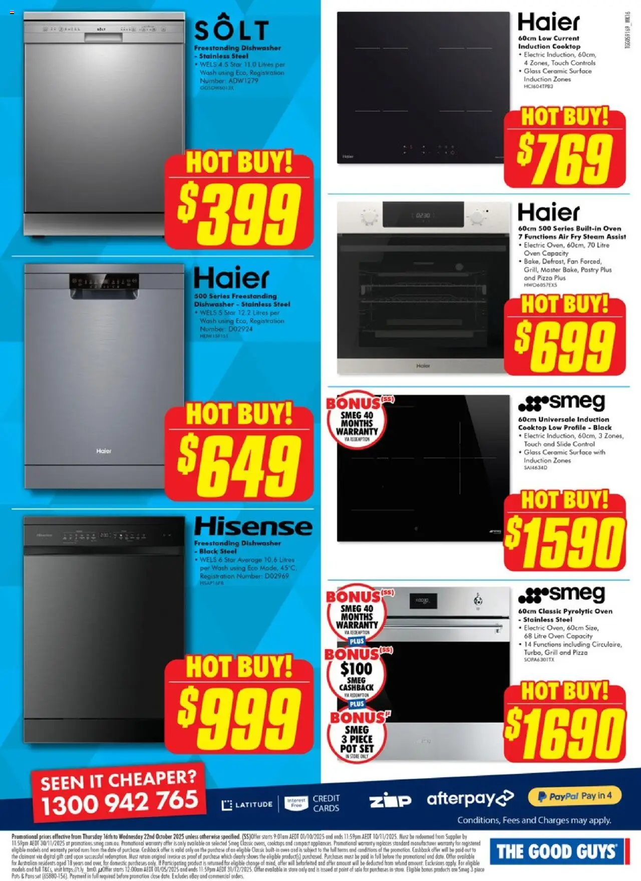 The Good Guys catalogue - valid from 15.10.2025 | Page: 9 | Products: Digital, Cooktop, Dishwasher, Grill