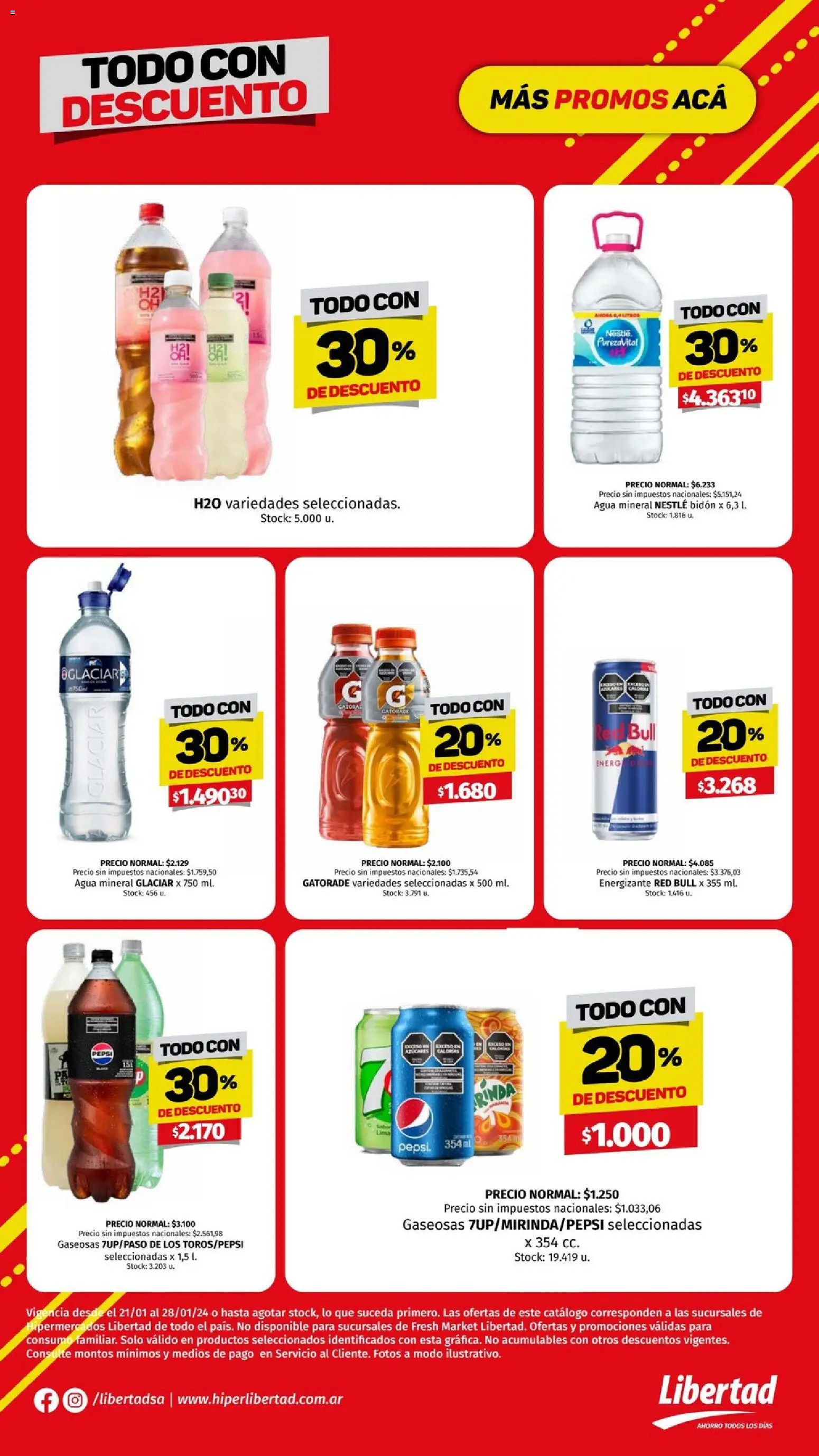 Hipermercado Libertad - Todo con │ válido desde el 21.01.2026 | Página: 7 | Productos: Bidón, Lima, Agua