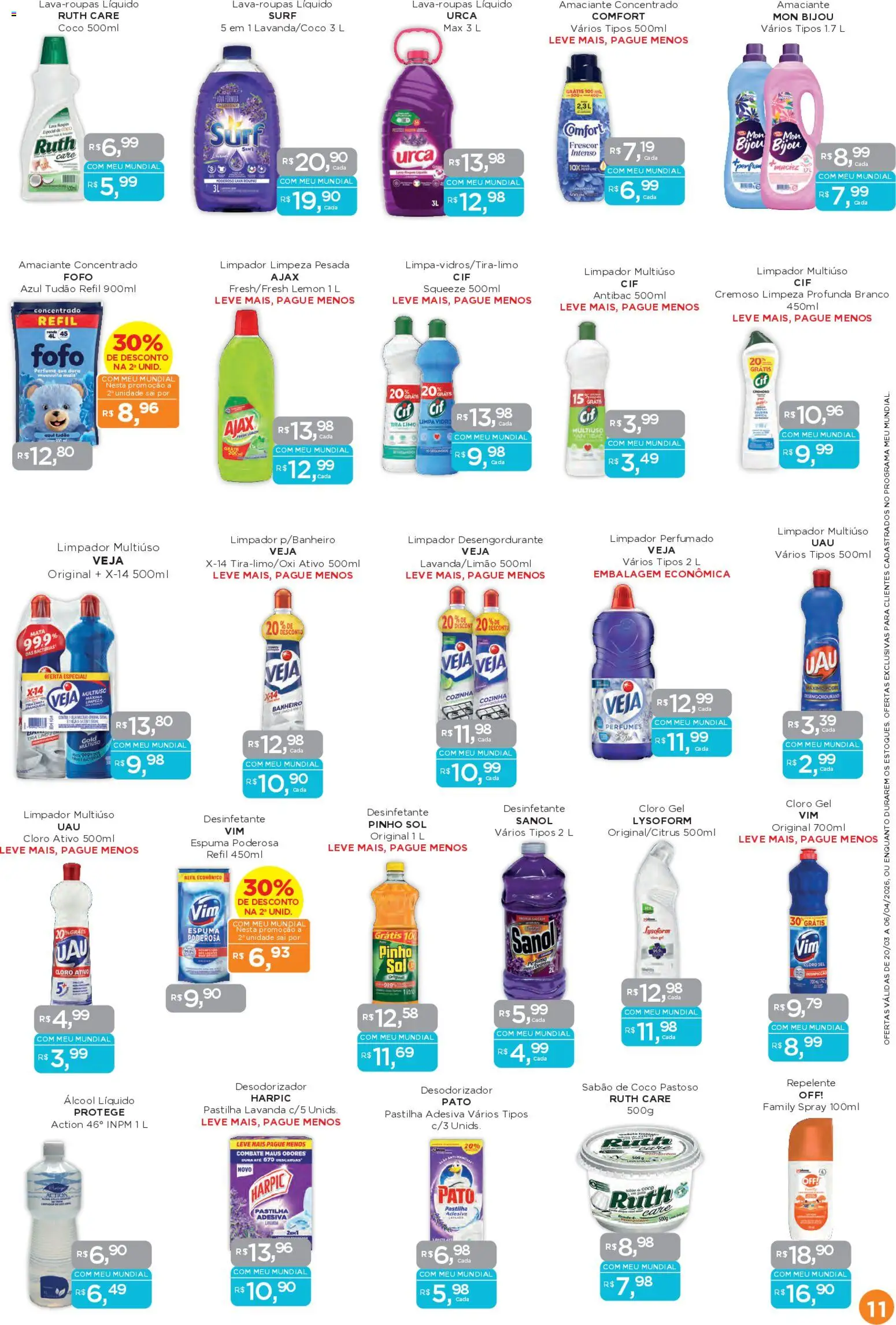 Mundial Folheto - válido de 20.03.2026 | Página: 11 | Produtos: Perfume, Roupas, Repelente, Perfumes