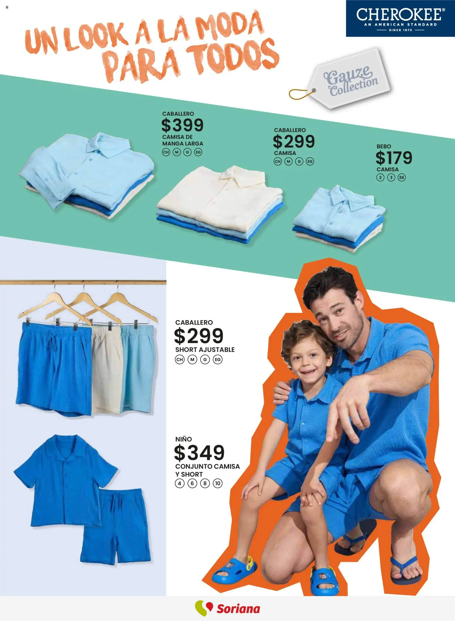 Nuevas ofertas de Soriana válidas en toda la República Mexicana desde el 12.03.2026. ¡Encuentra las mejores ofertas en Soriana Catálogo Primavera Verano Híper Nacional! | Página: 13 | Productos: Camisa, Manga, Conjunto, Short