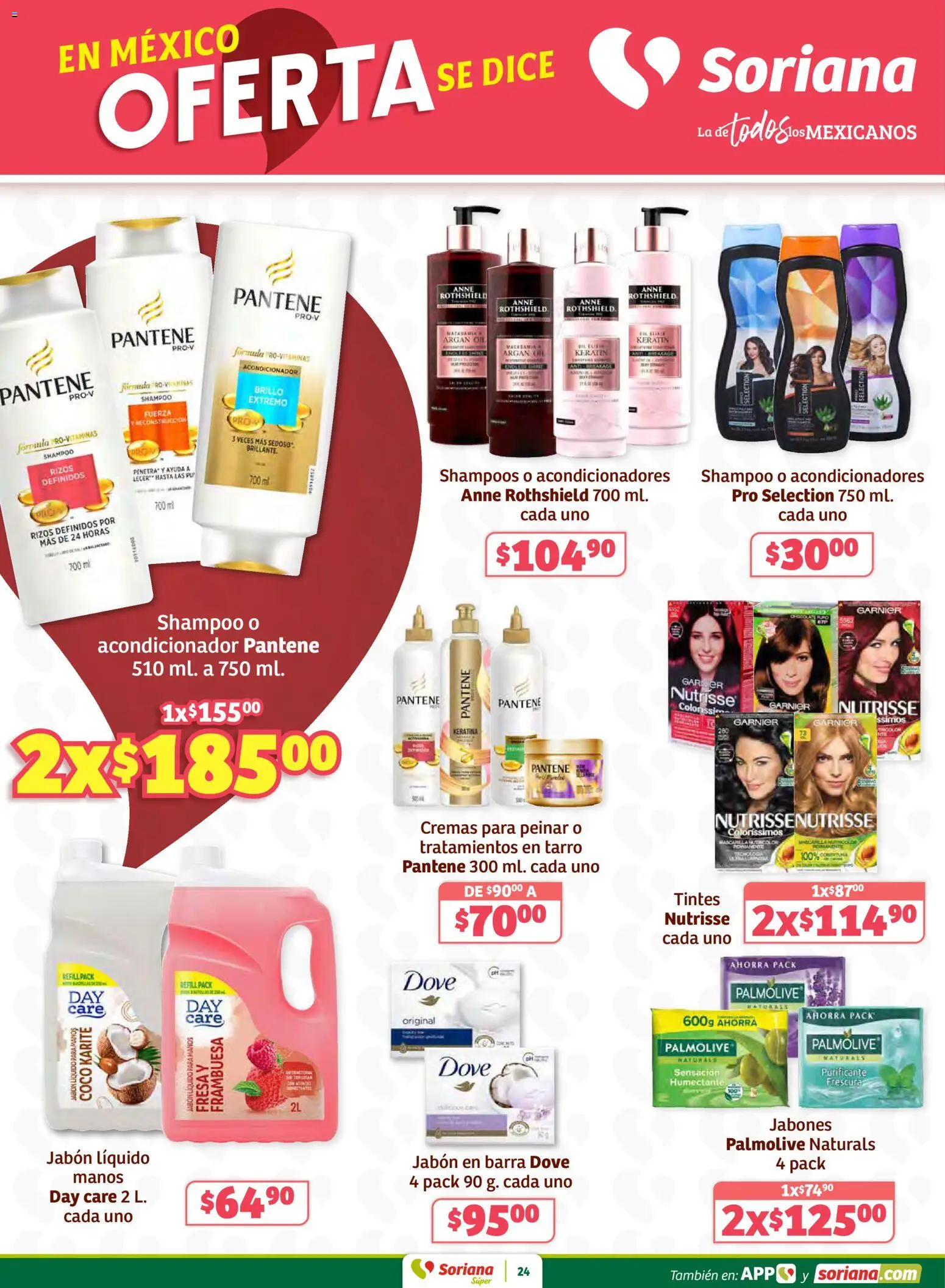 Nuevas ofertas de Soriana válidas en toda la República Mexicana desde el 15.01.2026. ¡Encuentra las mejores ofertas en Soriana - Preciazazaso Súper: Camp, Chia, Oax, Q. Roo, Tab, Yuc! | Página: 24 | Productos: Fresa, Jabón líquido, Brillo, Acondicionador