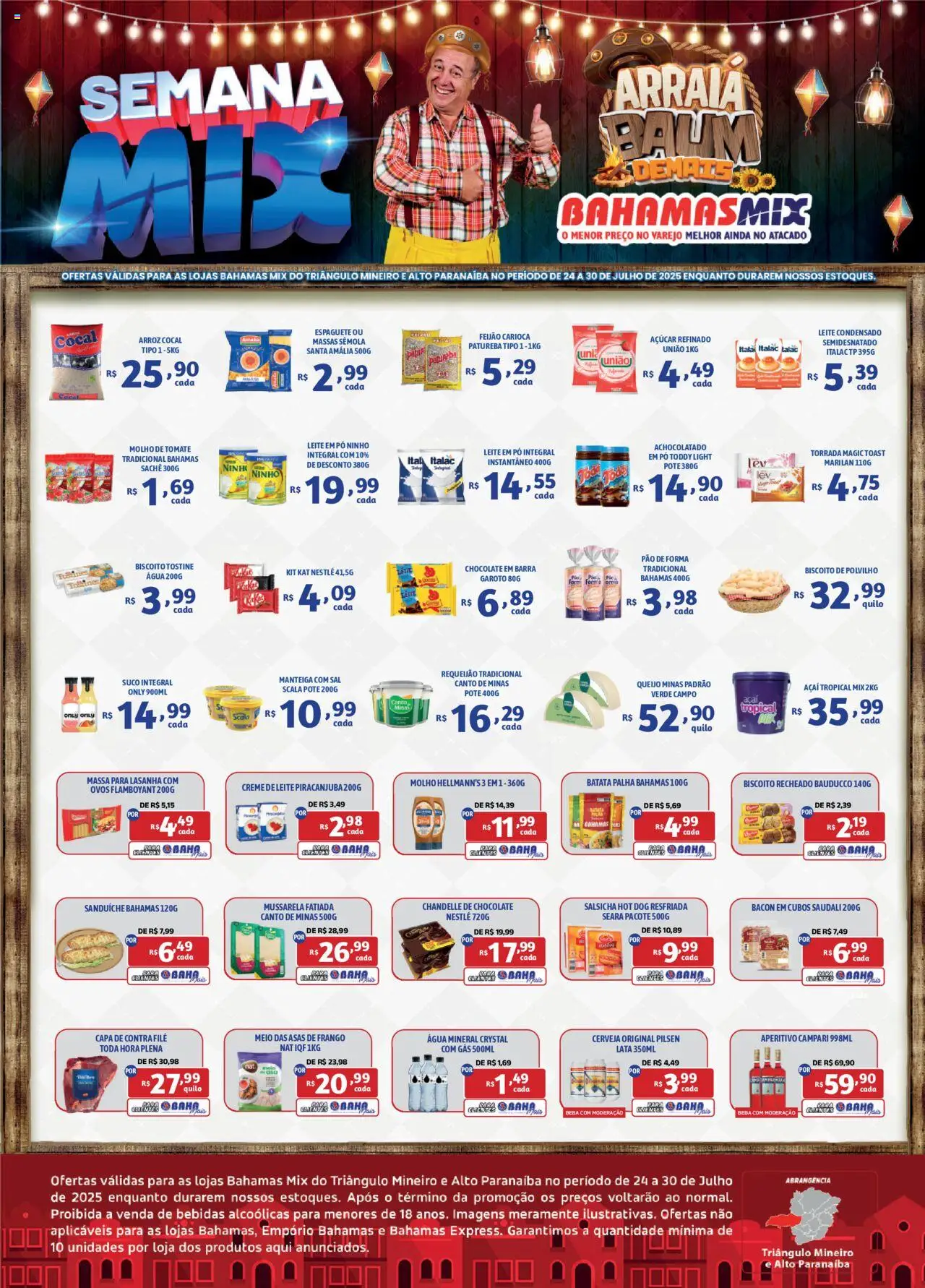 Bahamas Mix Folheto - válido de 24.07.2025 | Página: 1 | Produtos: Ovos, Cerveja, Campari, Requeijão