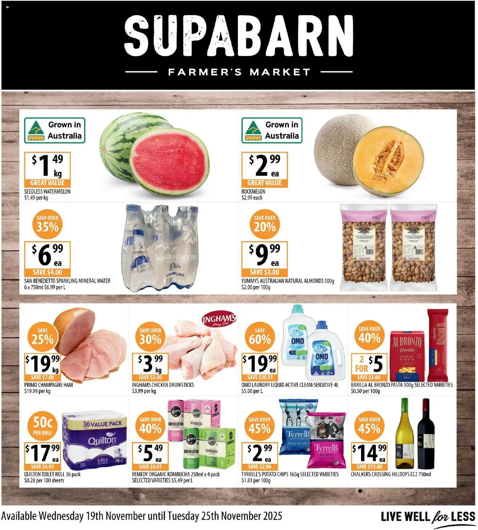 Supabarn catalogue - valid from 19.11.2025 | Page: 1 | Products: Toilet, Chicken, Watermelon, Laundry