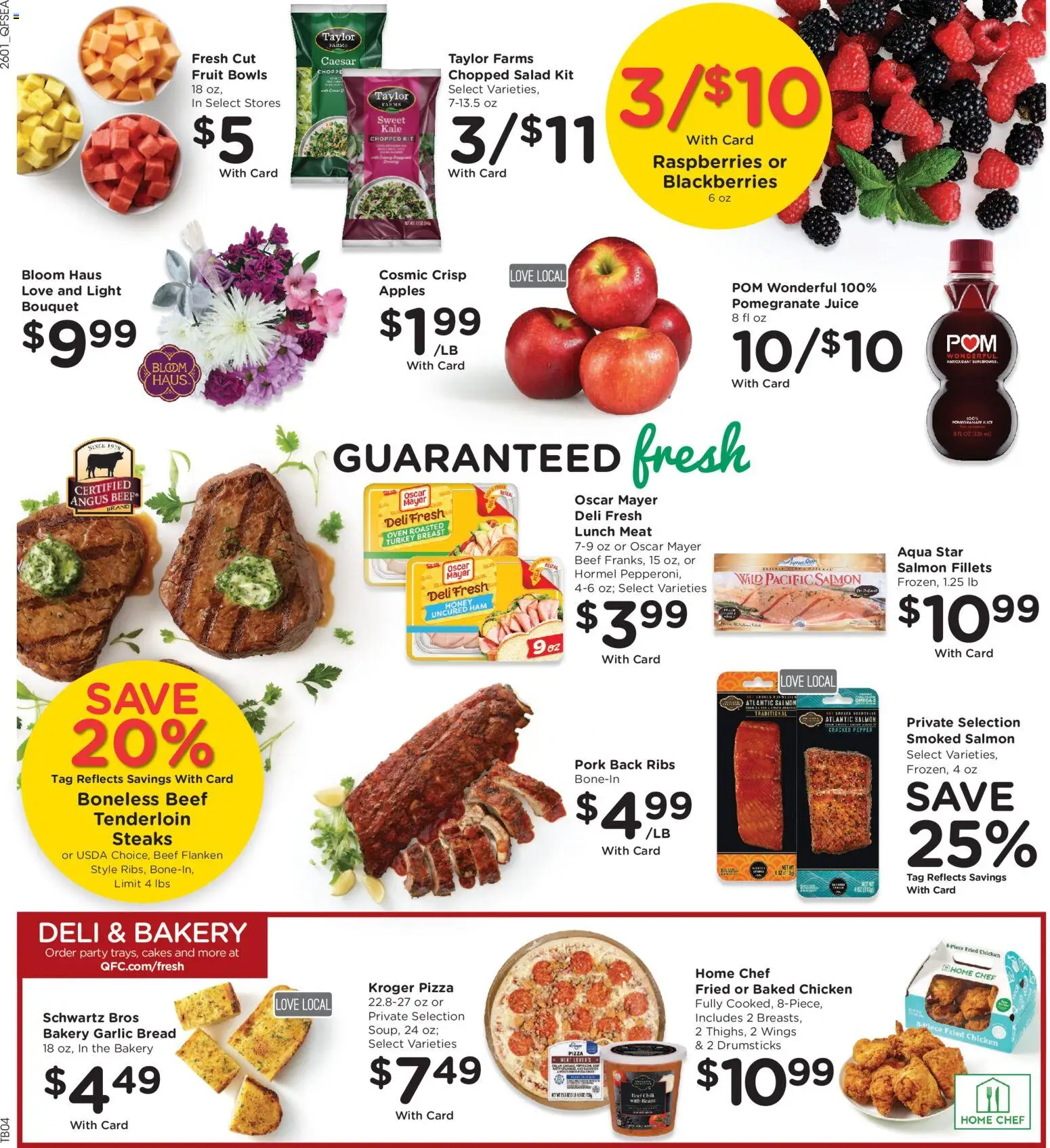 QFC Weekly Ad - valid from 04.02.2026 | Page: 10 | Products: Bread, Ham, Pork, Beef