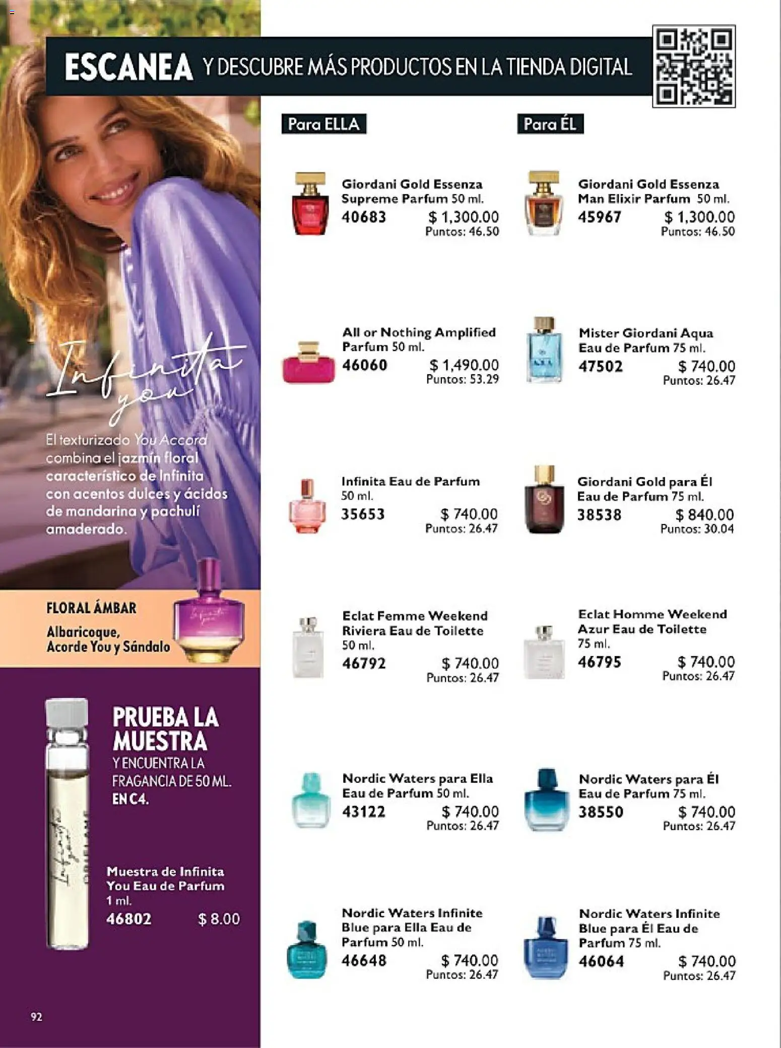 Nuevas ofertas de Oriflame válidas en toda la República Mexicana desde el 14.02.2026. ¡Encuentra las mejores ofertas en Oriflame campaña 3 2026! | Página: 92 | Productos: Dulces, Fragancia, Eau de toilette