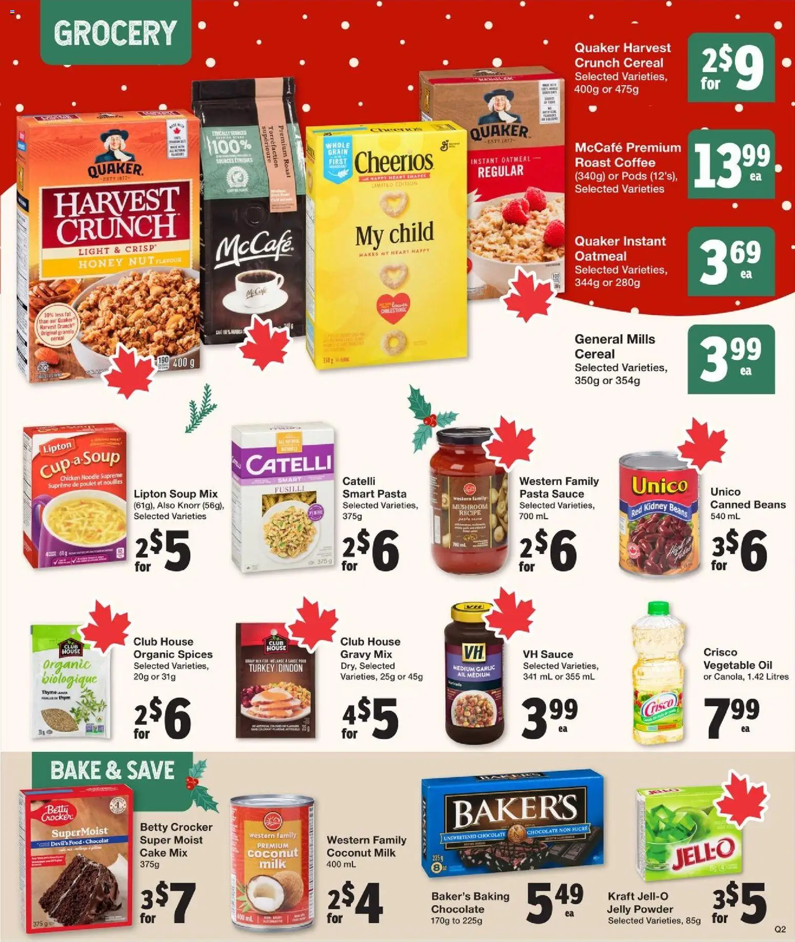 Quality Foods flyer valid from 04.12.2025 | Page: 14 | Products: Pasta, Coffee, Chocolate, Chicken