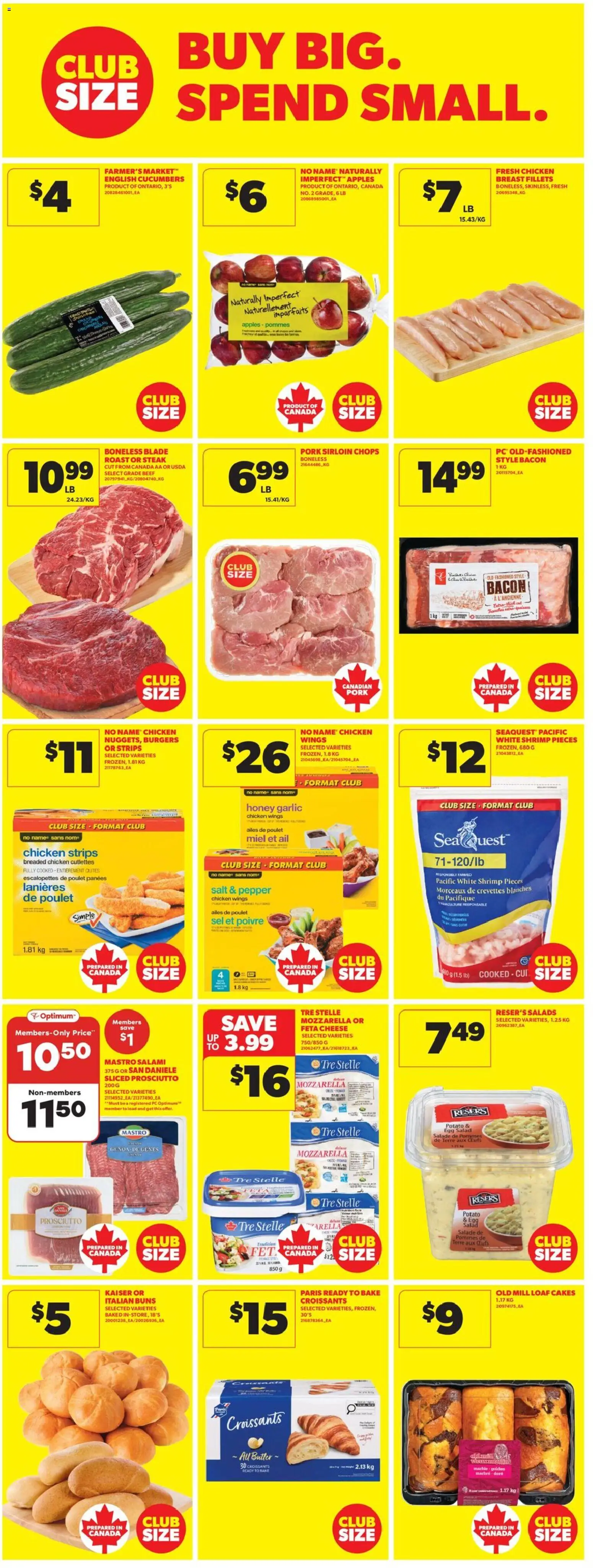 Real Canadian Superstore flyer valid from 09.04.2026 | Page: 23 | Products: Salad, PC, Cheese, Chicken