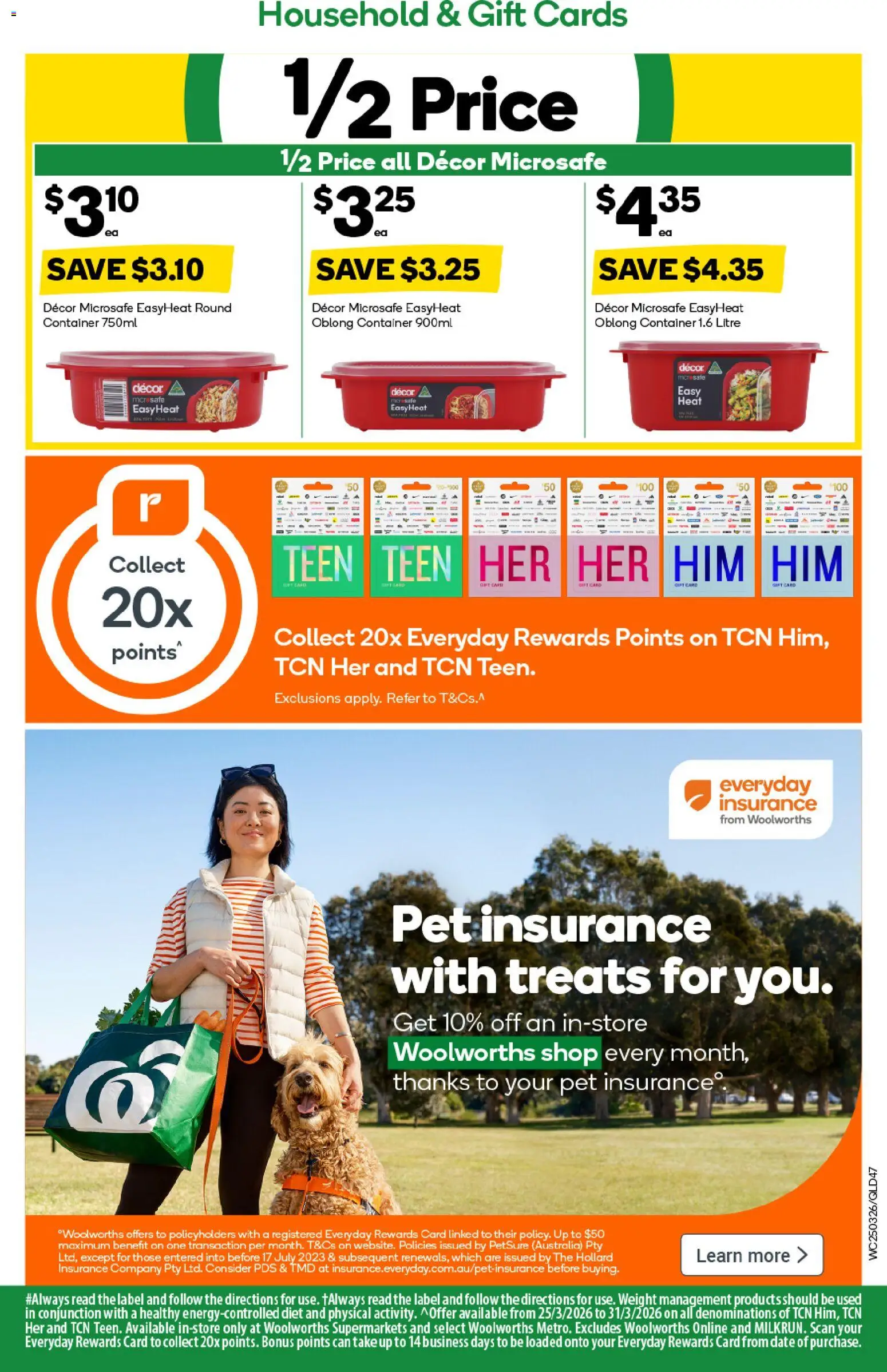 Woolworths catalogue - valid from 25.03.2026 | Page: 47 | Products: Decor, Household, Date, Weight