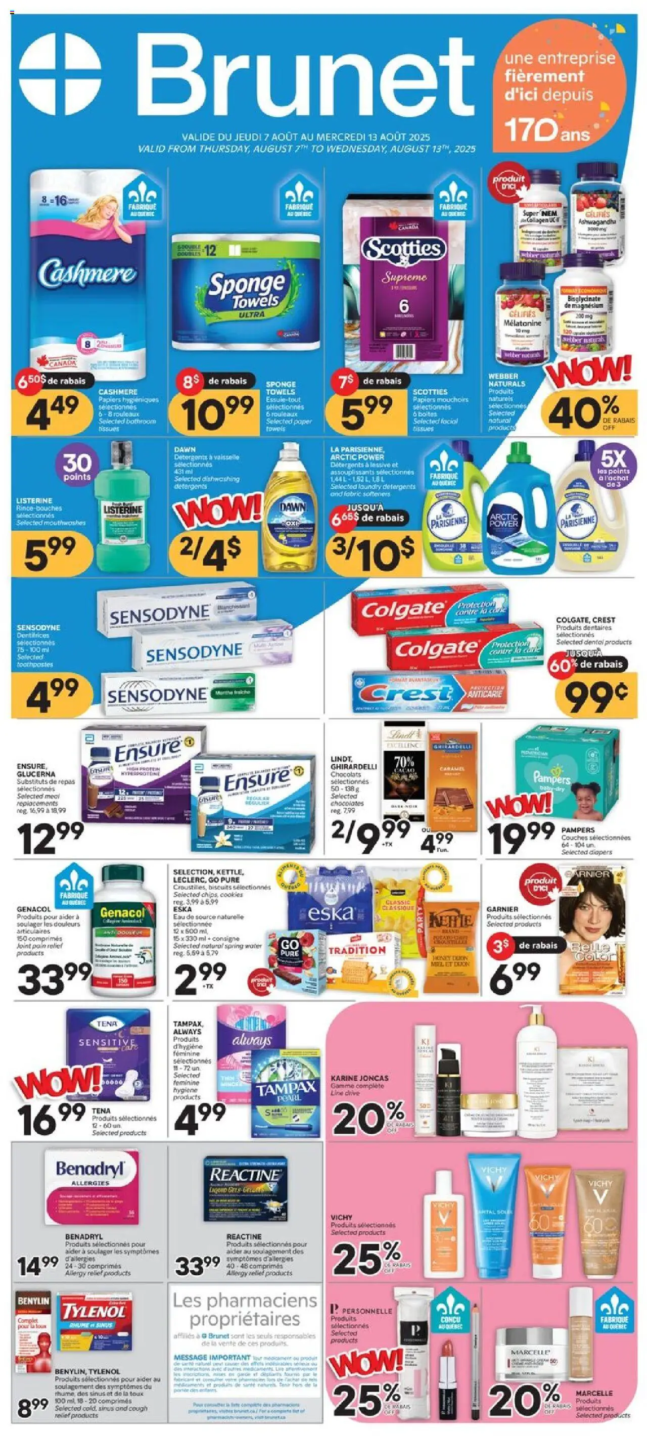 Brunet flyer valid from 07.08.2025 | Page: 1 | Products: Cookies, Sponge