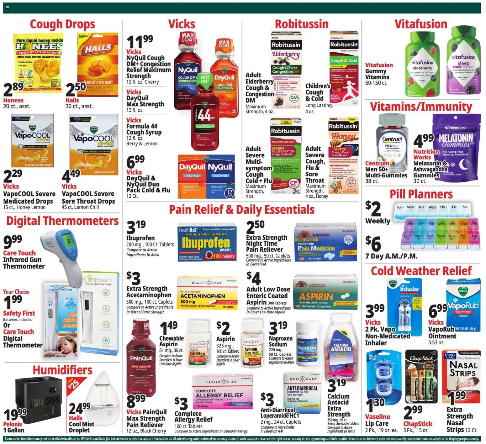 Ocean State Job Lot Weekly Ad - valid from 12.02.2026 | Page: 15 | Products: Melatonin, Couch, Coat, Lemon
