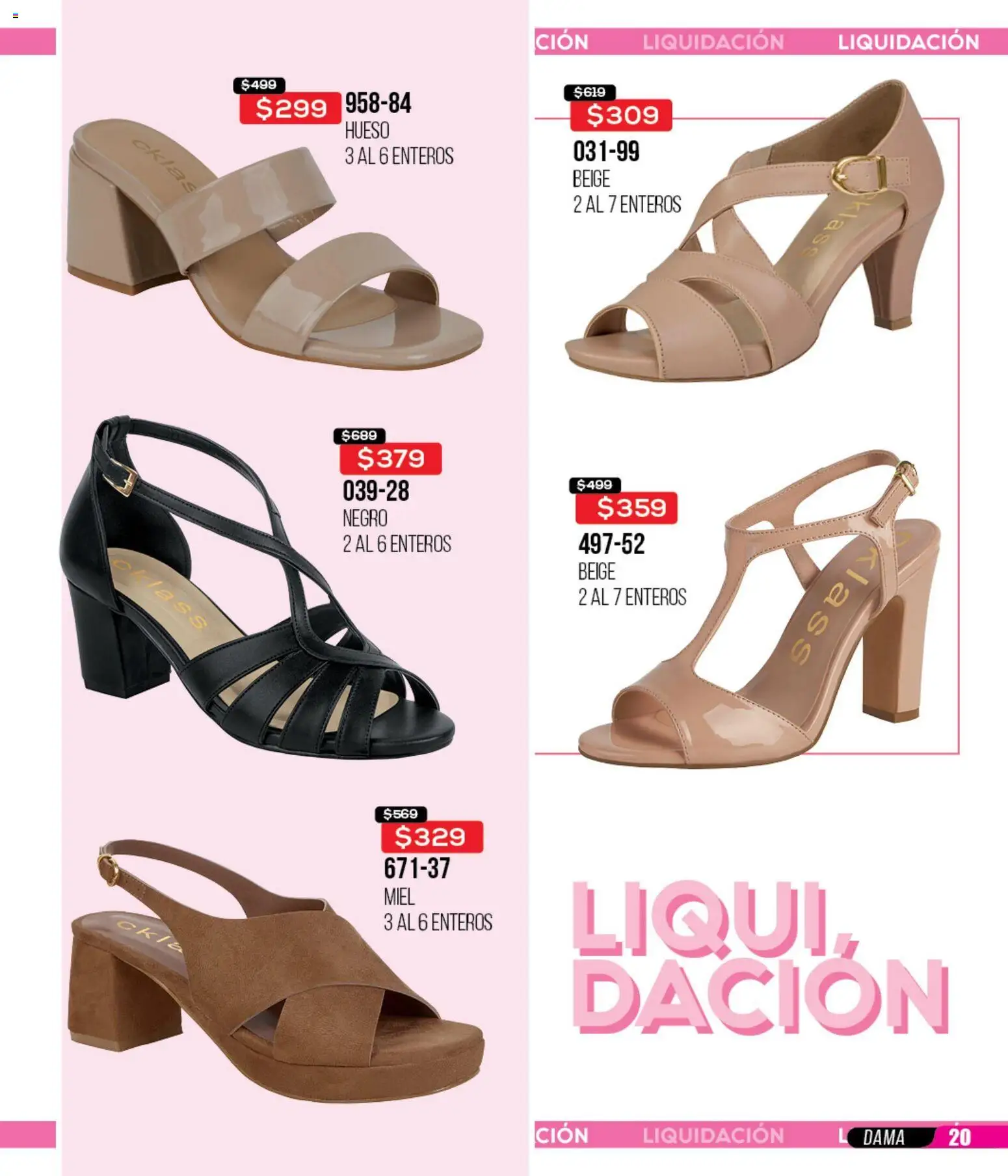 Nuevas ofertas de Cklass válidas en toda la República Mexicana desde el 18.03.2026. ¡Encuentra las mejores ofertas en Cklass catálogo Liquidación total calzado! | Página: 21