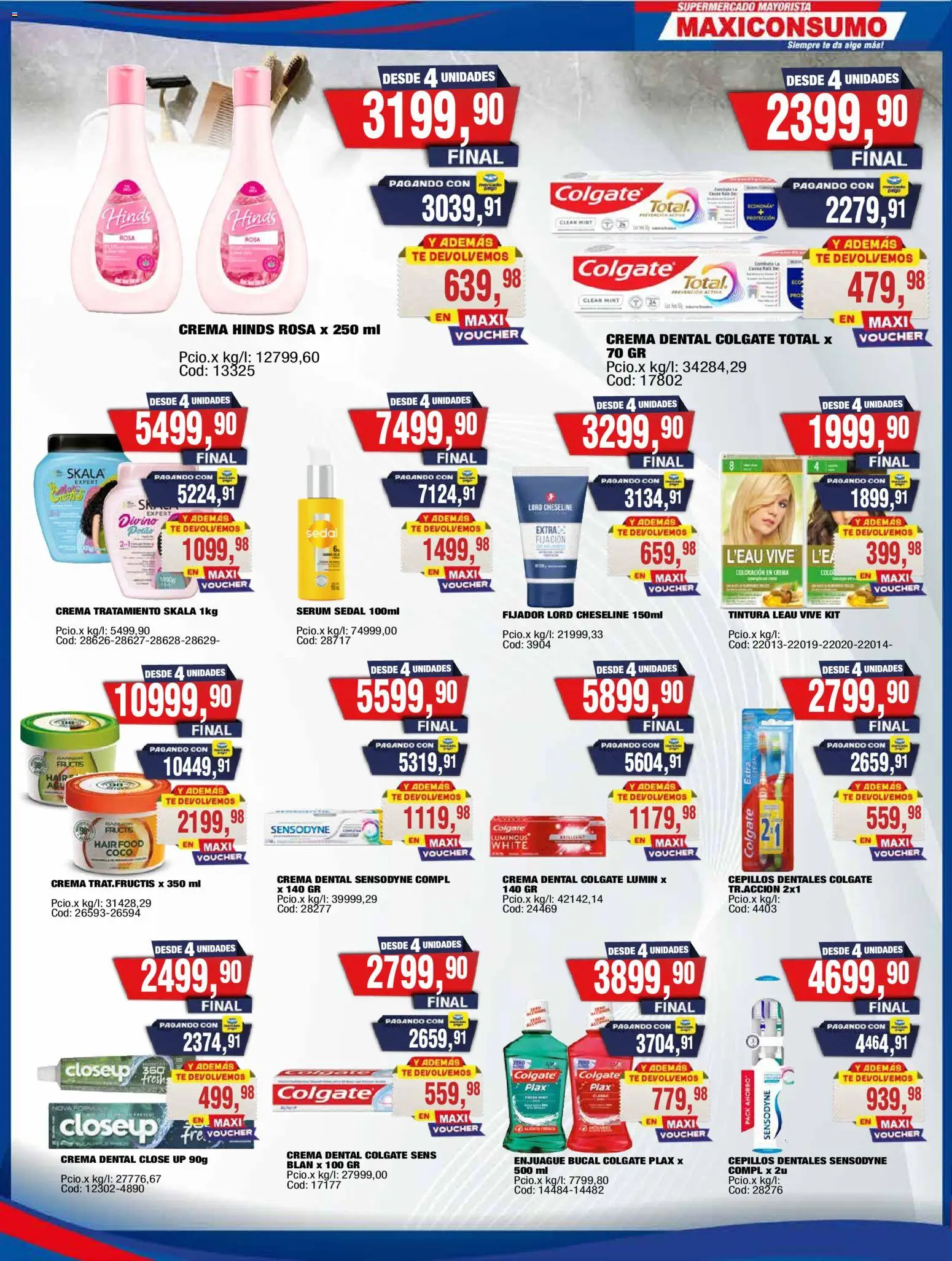 Maxiconsumo ofertas │ válido desde el 30.03.2026 | Página: 28 | Productos: Fijador, Enjuague bucal, Té, Crema