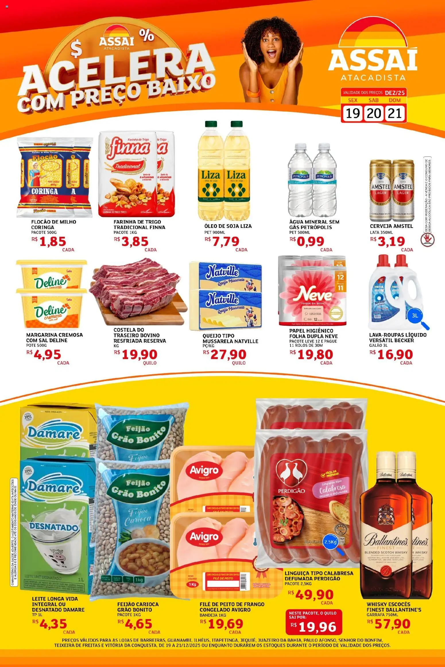Assaí Atacadista Folheto - válido de 19.12.2025 | Página: 1 | Produtos: Whisky, Farinha de trigo, Baixo, Margarina