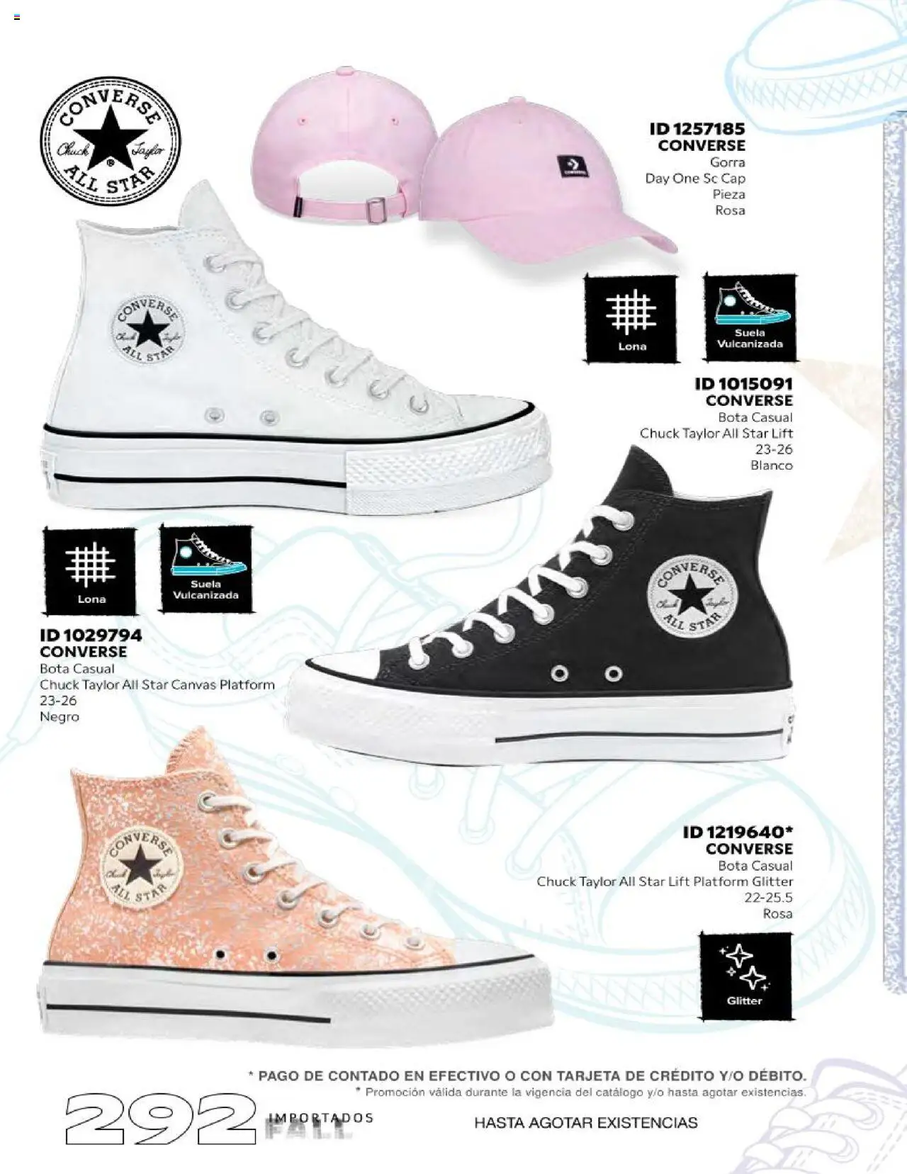 Nuevas ofertas de Price Shoes válidas en toda la República Mexicana desde el 18.10.2025. ¡Encuentra las mejores ofertas en Price Shoes catálogo Fall Importados segunda! | Página: 292 | Productos: Gorra, Glitter, Lona