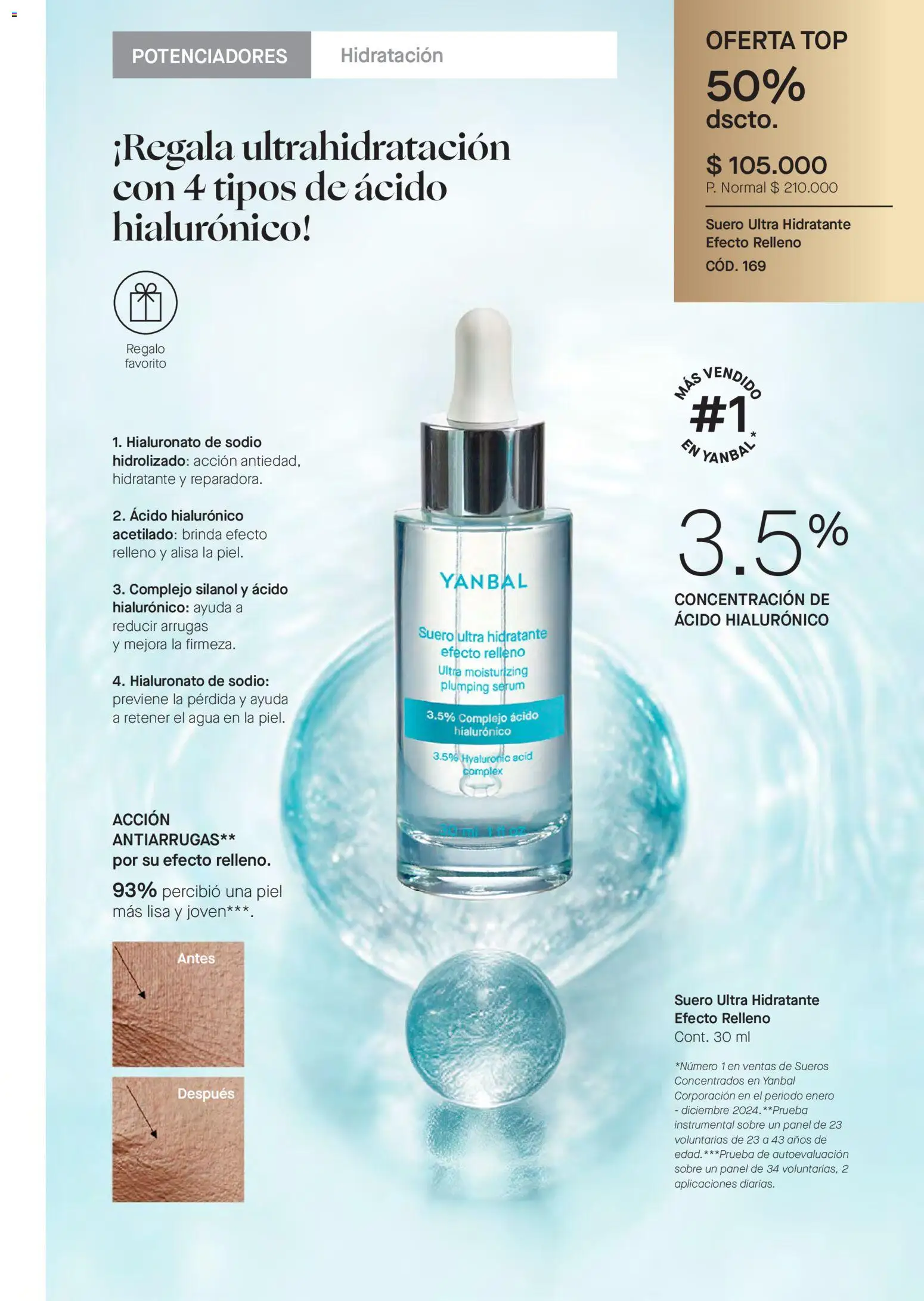 Yanbal revista - valida desde el 08.11.2025 | Página: 95 | Productos: Agua, Serum, Sobre, Top