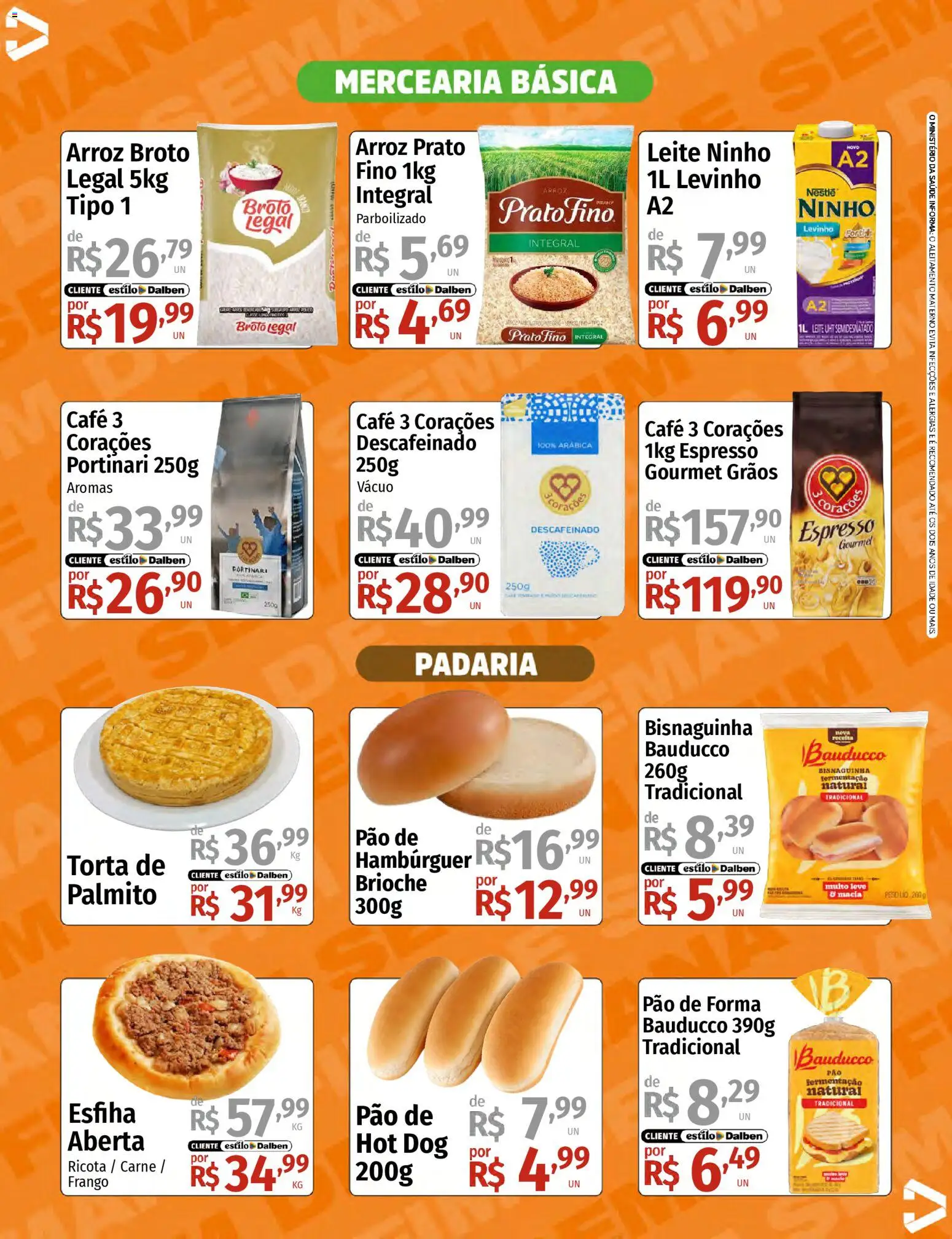 Supermercado Dalben Folheto - válido de 27.03.2026 | Página: 5 | Produtos: Palmito, Arroz, Hambúrguer, Frango