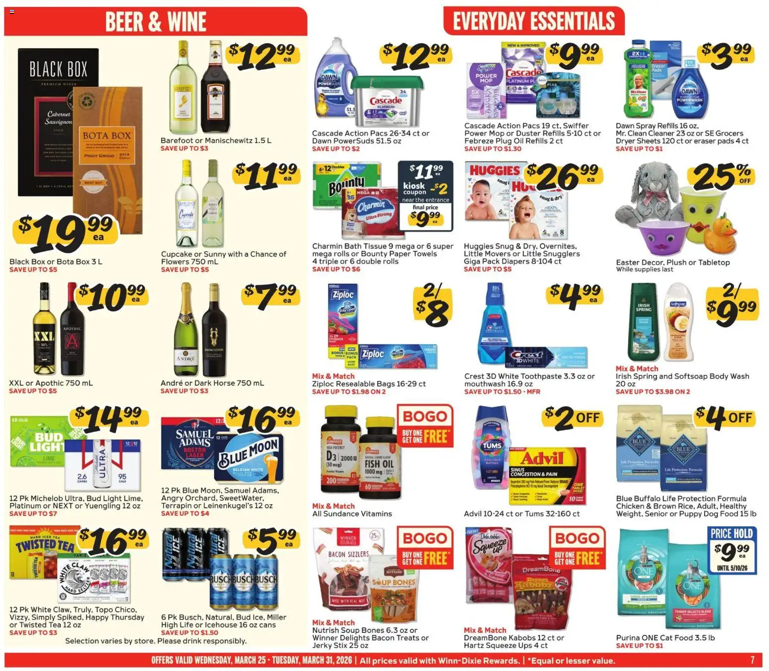 Winn Dixie Weekly Ad - valid from 25.03.2026 | Page: 7 | Products: Eraser, Lime, Cupcake, UPS