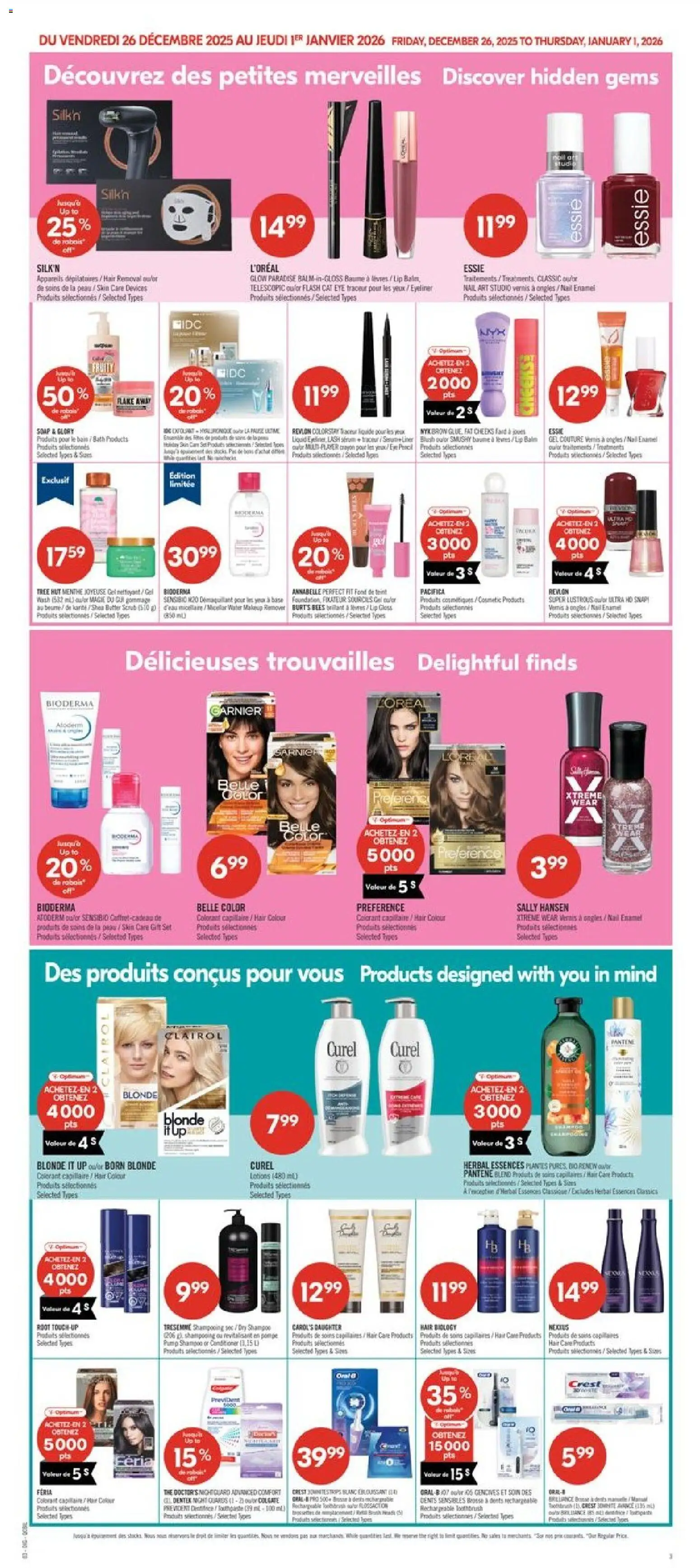 Pharmaprix flyer valid from 26.12.2025 | Page: 14 | Products: Nail polish, Makeup remover, Soap, Bath