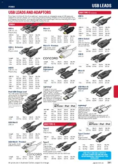 Preview of Jaycar Engineering & Scientific Catalogue 2025/2026  - valid from 09.07.2025 | Page: 341 | Products: Socket, Ipod, Cable, Usb
