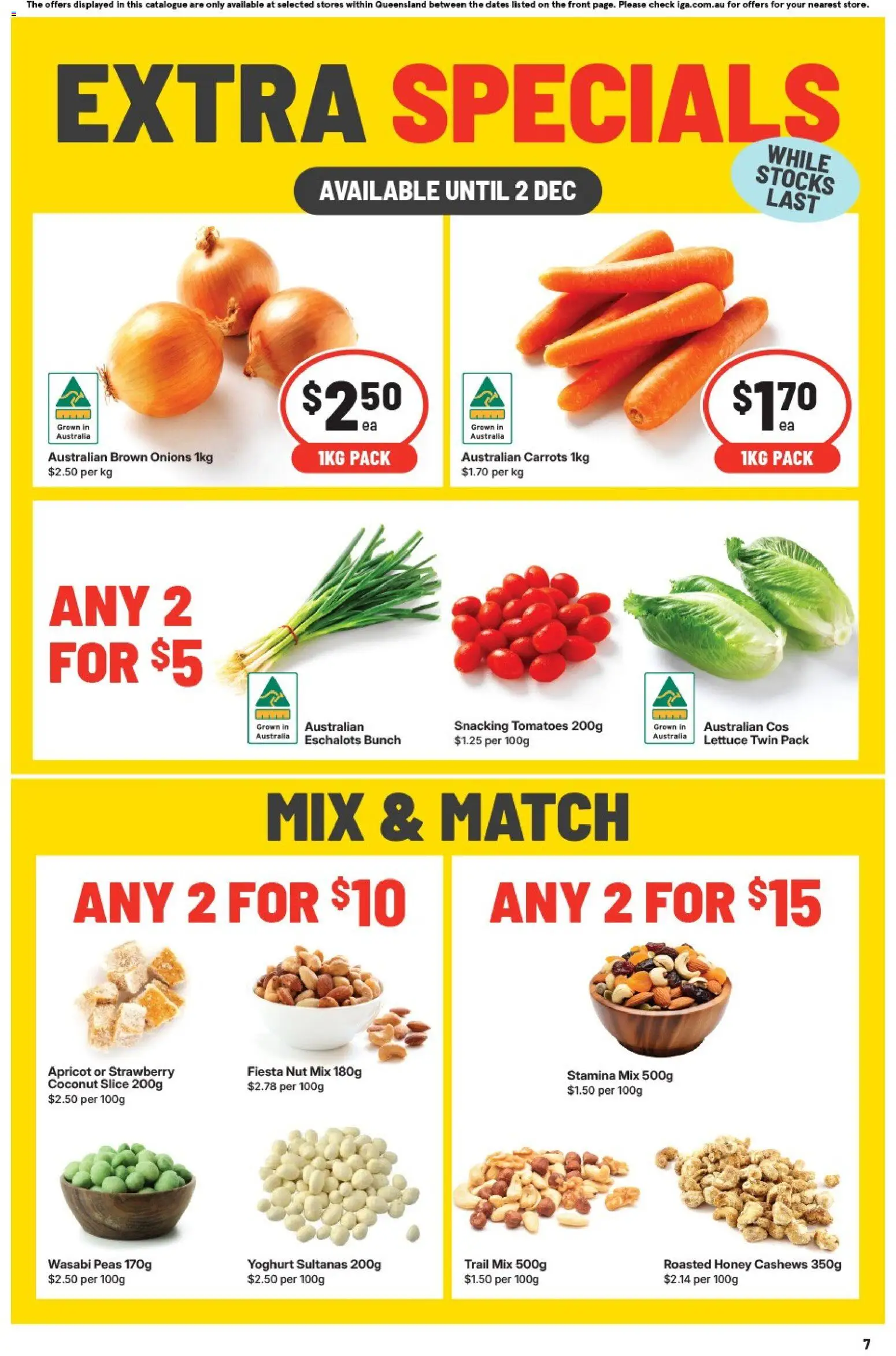 IGA catalogue - valid from 19.11.2025 | Page: 8 | Products: Honey, Tomatoes, Carrots, Onions