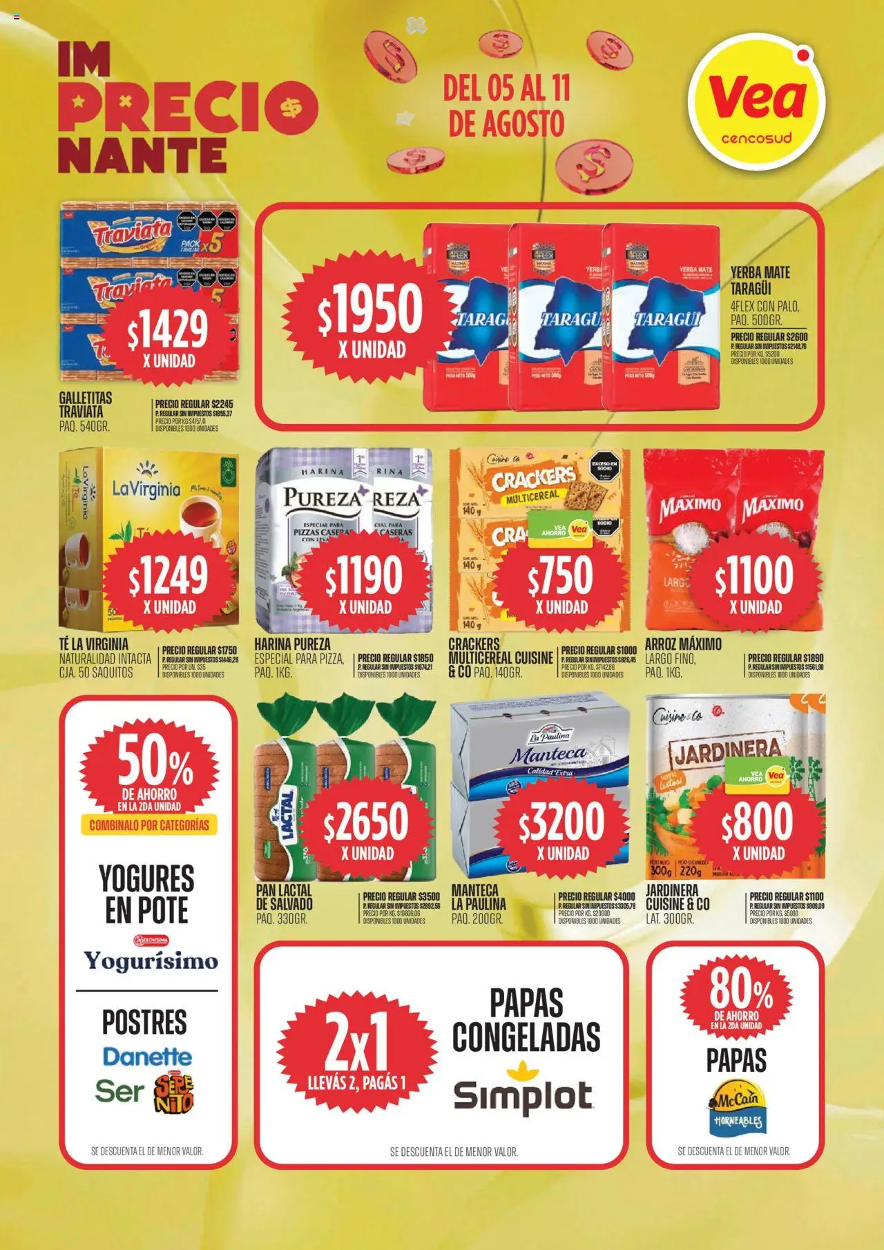 Vea - Oferta imPRECIOnante - Córdoba │ válido desde el 05.08.2025 | Página: 5 | Productos: Mate, Harina, Yerba, Pan