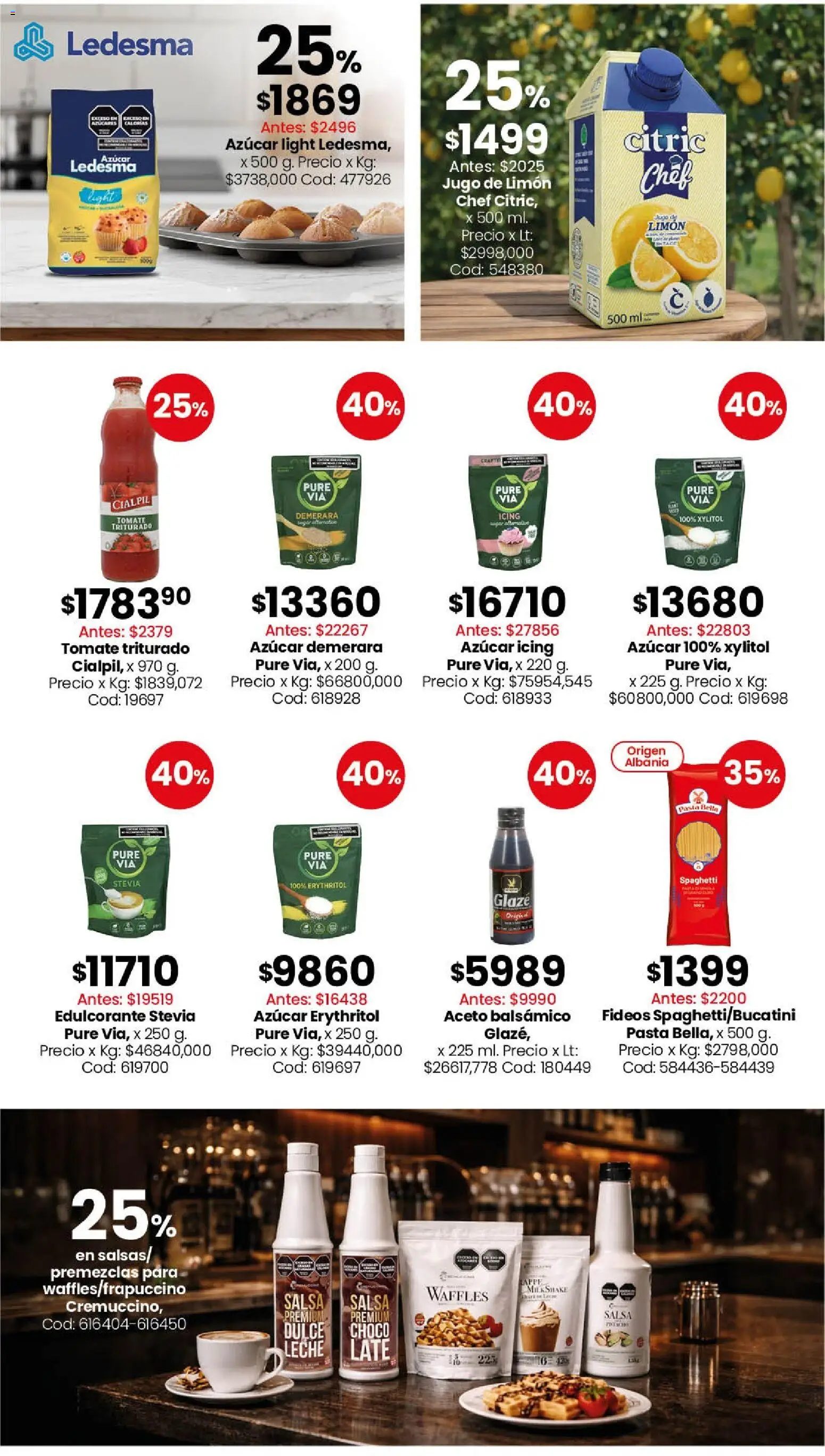 Coto - Ofertas Semanales │ válido desde el 20.04.2026 | Página: 5 | Productos: Edulcorante, Tomate, Leche, Pasta