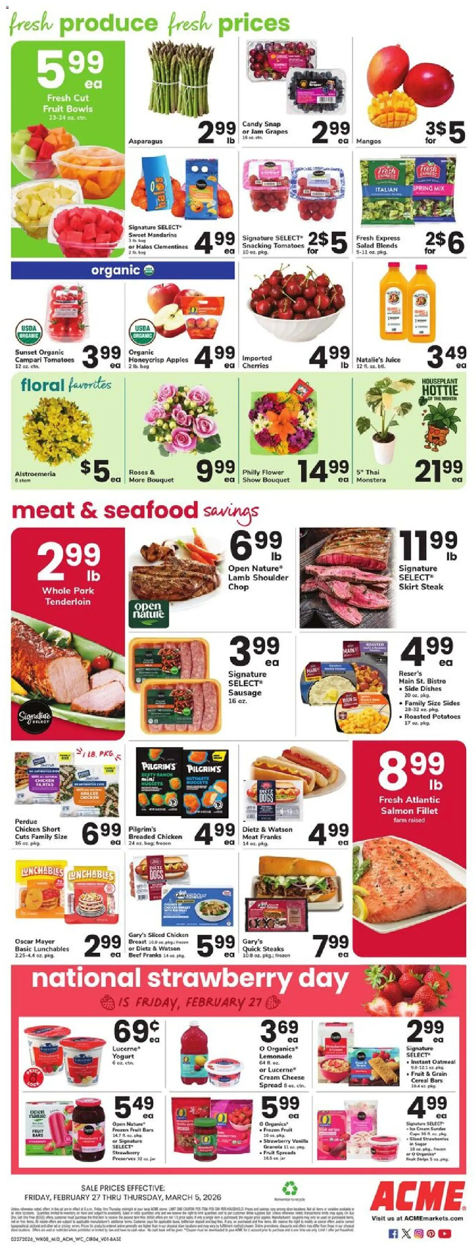 Acme Weekly Ad - NJ - valid from 27.02.2026 | Page: 4 | Products: Asparagus, Apples, Tomatoes, Potatoes