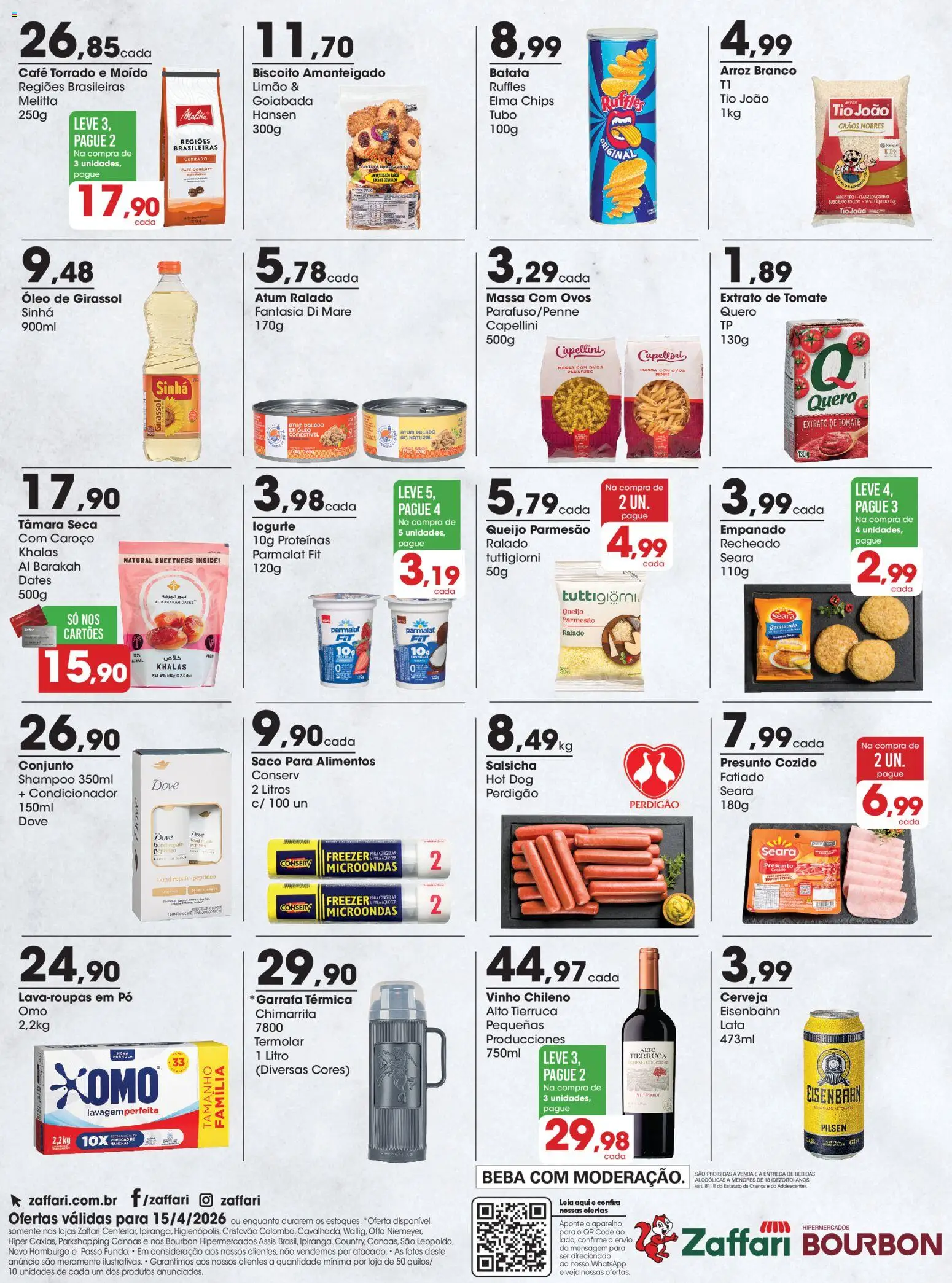 Zaffari Folheto - válido de 15.04.2026 | Página: 2 | Produtos: Pó, Ovos, Café, Atum