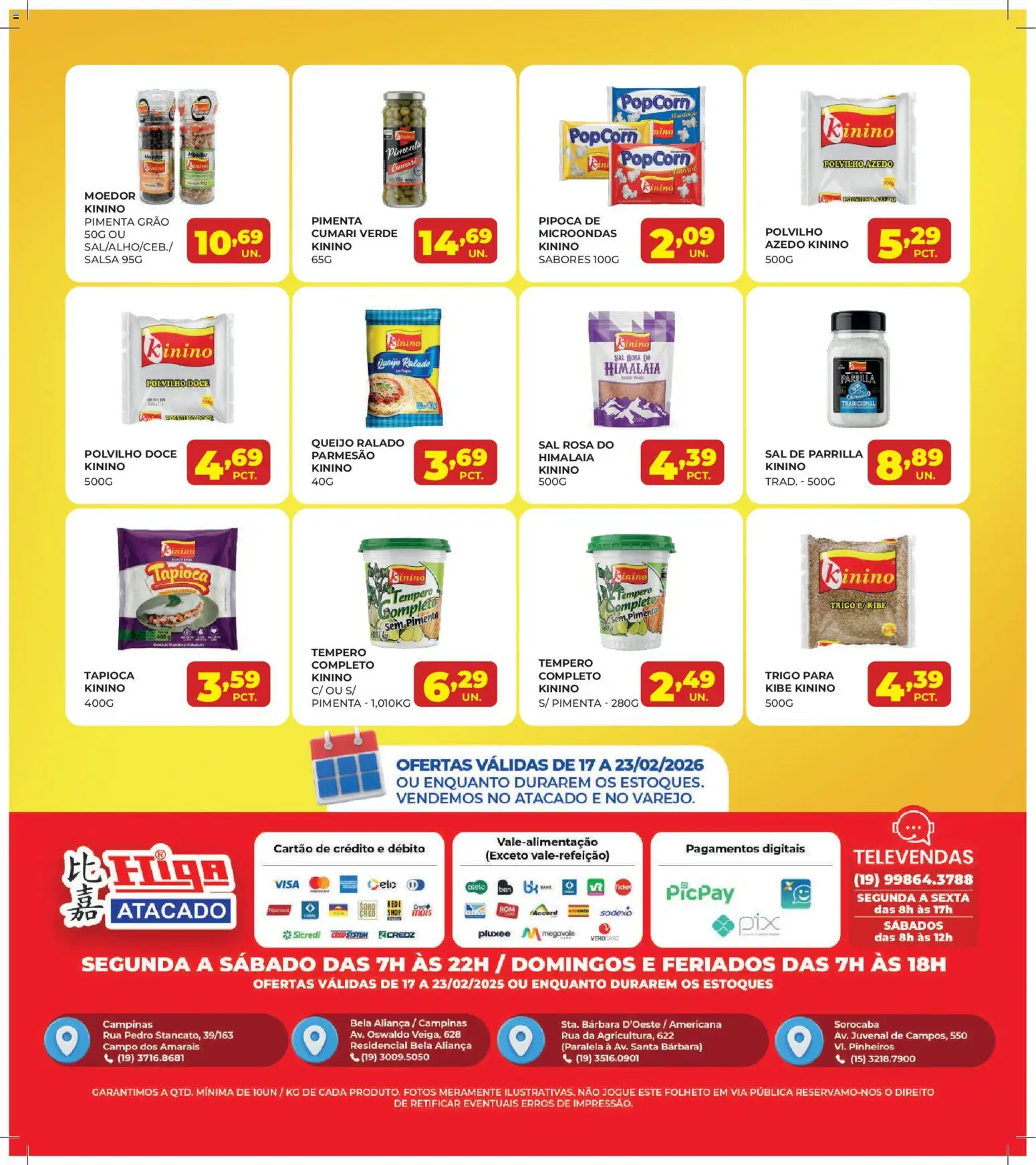 Higa Atacado Folheto - válido de 17.02.2026 | Página: 2 | Produtos: Pimenta, Aliança, Queijo ralado, Microondas