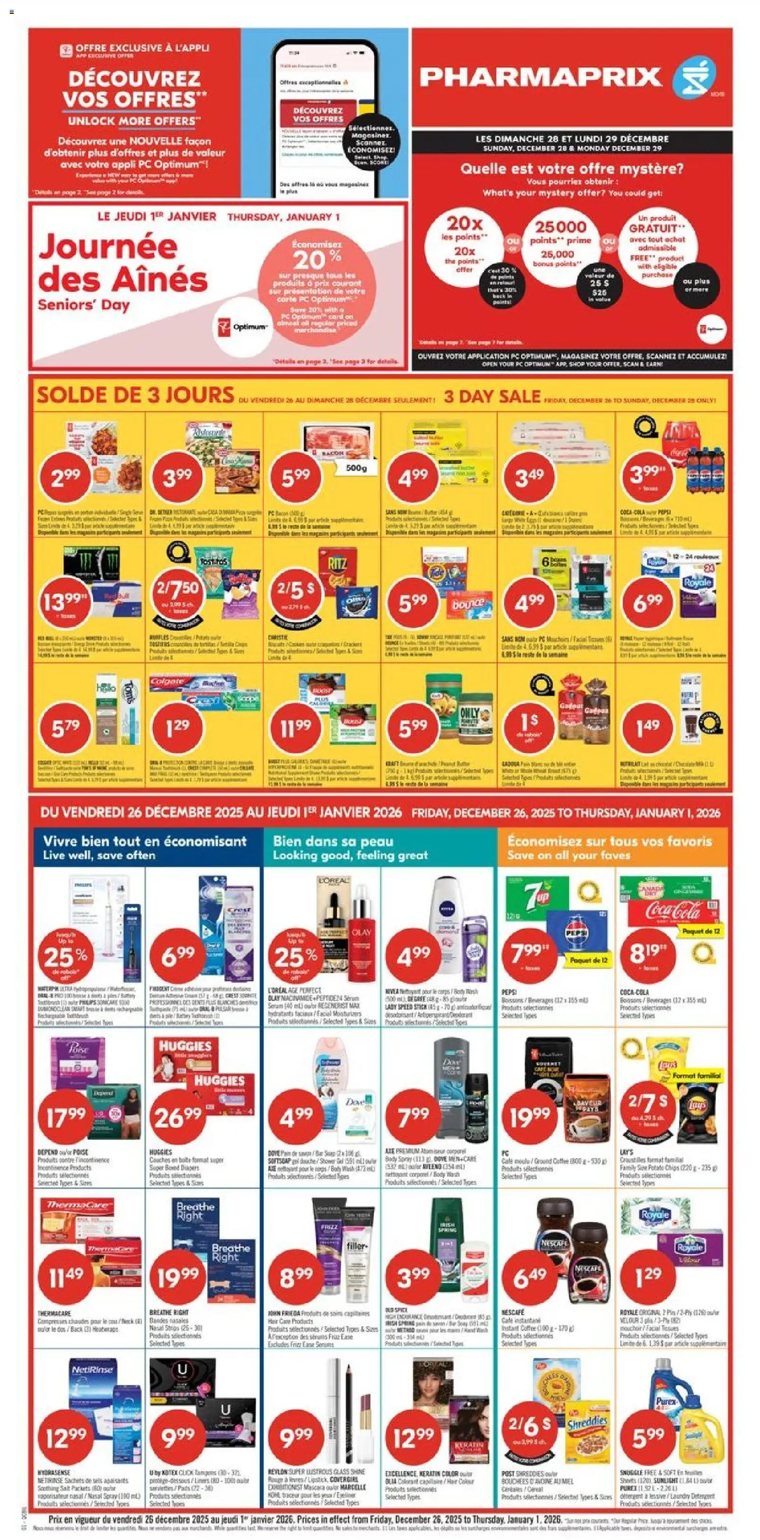 Pharmaprix flyer valid from 26.12.2025 | Page: 2 | Products: PC, Mascara, Eyeliner, Shower