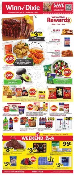 Preview of Winn Dixie weekly ads valid from 28.11.2025