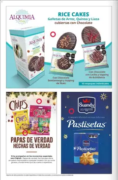 Vista previa de RICE CAKE Con Chocolate con Leche y topping de Arándanos, Galleta de arroz, quinoa y linaza cubierta con chocolate con leche y arándanos, nuevo folleto de la tienda, válido en México a partir del 01.12.2025 | Página: 114