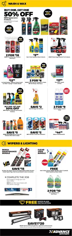 Preview of Advance Auto Parts weekly ads valid from 26.04.2026 | Page: 5 | Products: Rake, Tire, Wiper, Floor Mat