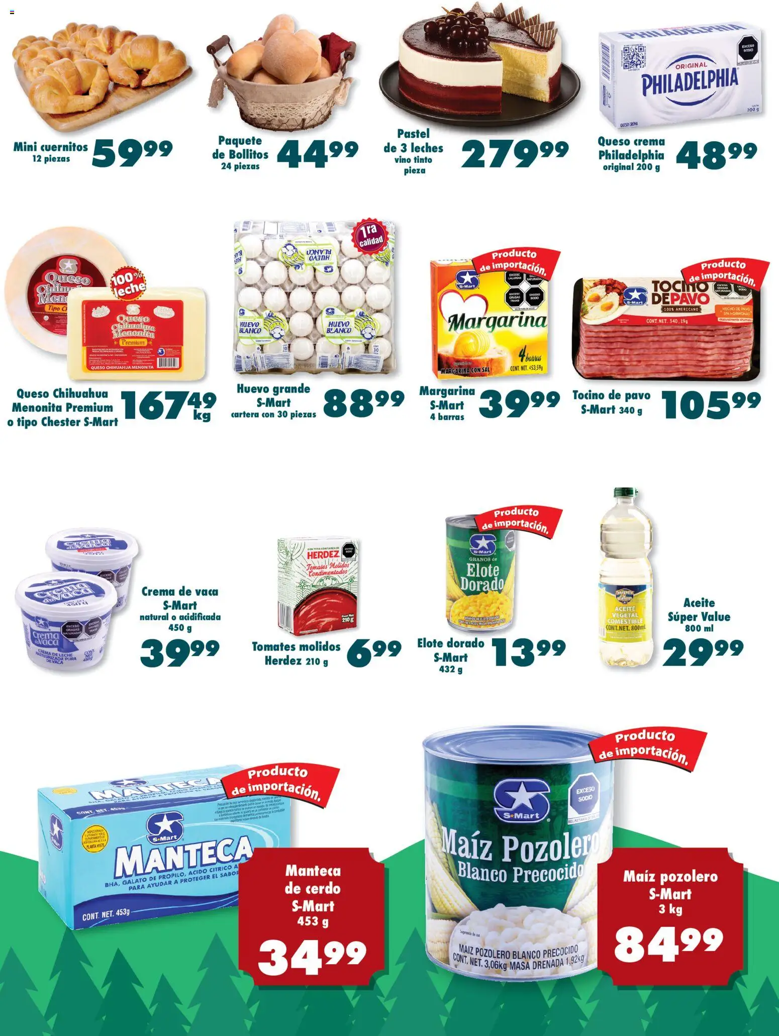 Nuevas ofertas de S-Mart válidas en toda la República Mexicana desde el 09.12.2025. ¡Encuentra las mejores ofertas en S-Mart folleto Matamoros! | Página: 5 | Productos: Maíz, Queso crema, Leche, Cerdo
