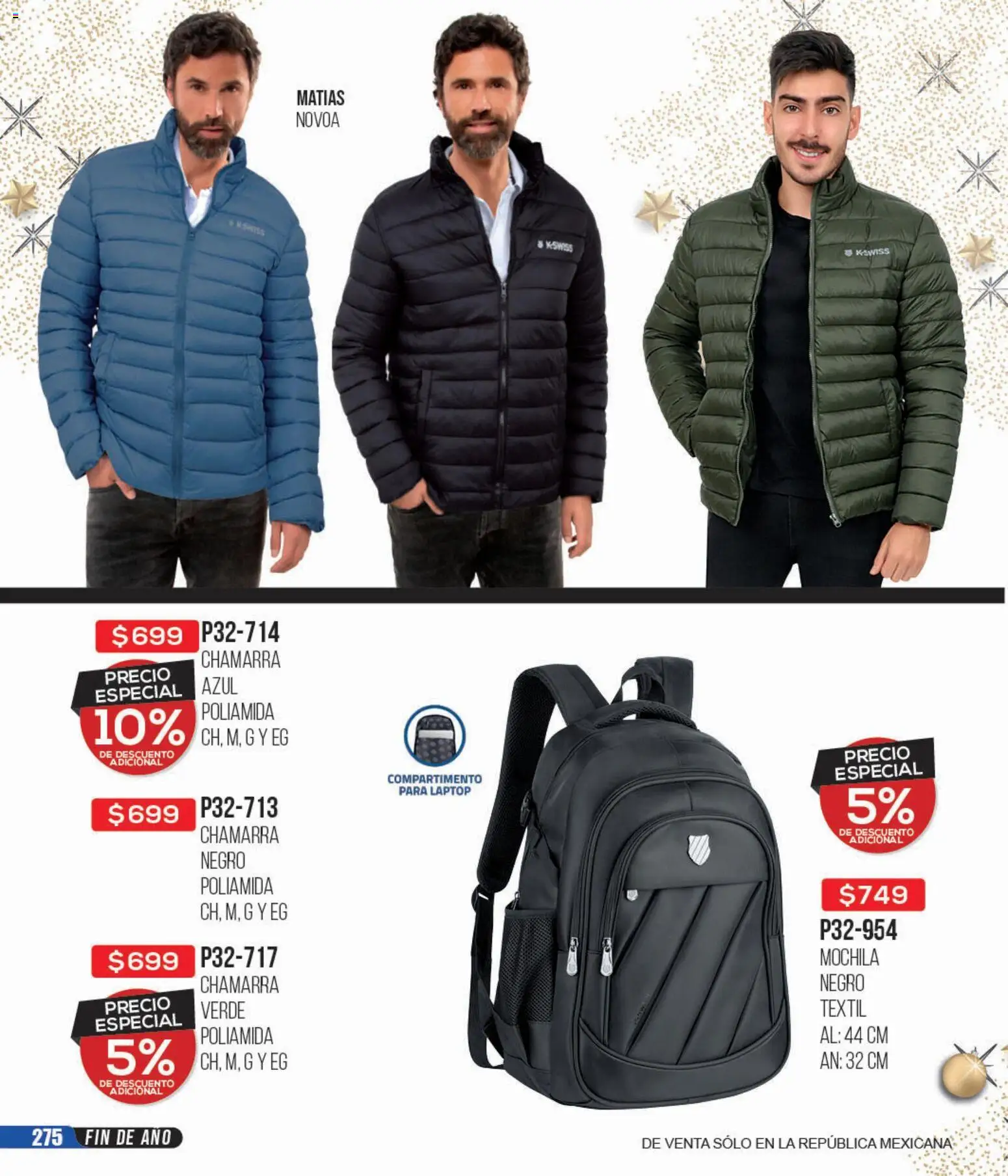 Nuevas ofertas de Cklass válidas en toda la República Mexicana desde el 02.01.2026. ¡Encuentra las mejores ofertas en Cklass catálogo Rebajas Inicio de Año Calzado! | Página: 276 | Productos: Chamarra, Mochila