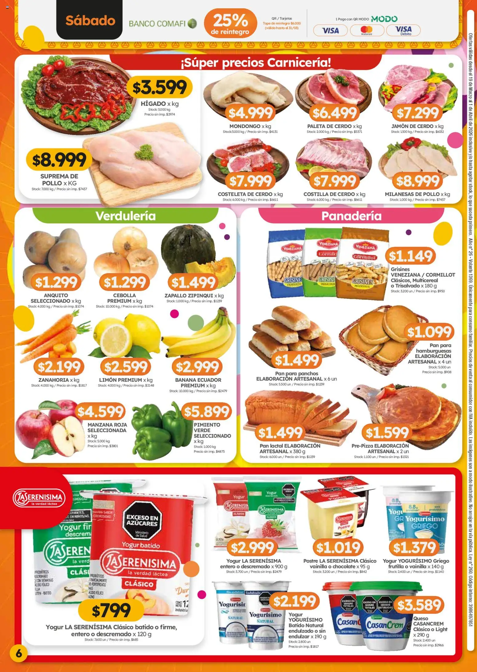 Cordiez ofertas │ válido desde el 19.03.2026 | Página: 6 | Productos: Banco, Paleta, Limón, Pan