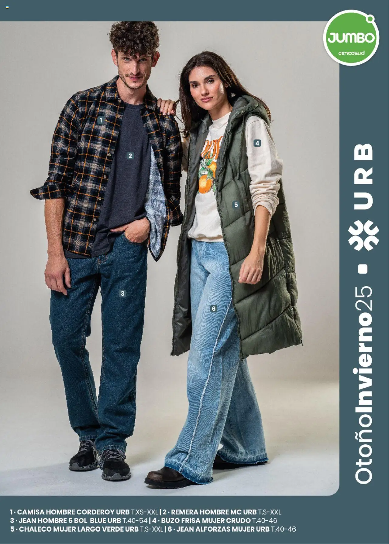 Jumbo - URB otoño-invierno 2025 │ válido desde el 28.04.2025 | Página: 22 | Productos: Remera, Jean, Chaleco